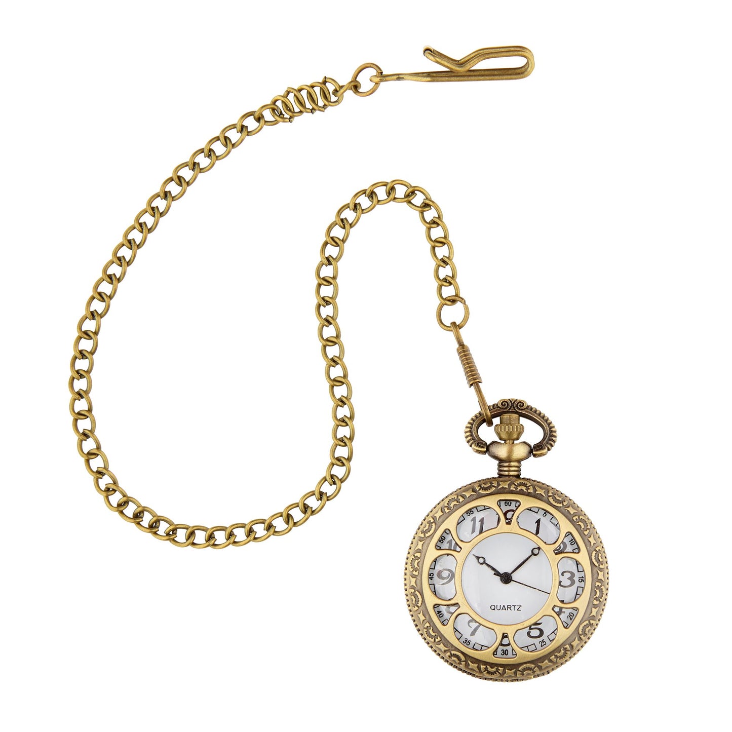 "MECHANISCHE TASCHENUHR MIT KETTE" – Detailansicht