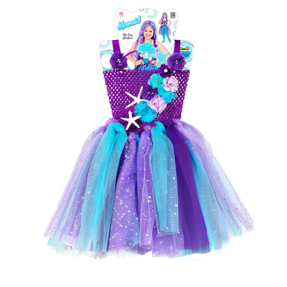 "MEERJUNGFRAU" (Kleid mit Tutu, Haarreif) – Detailansicht