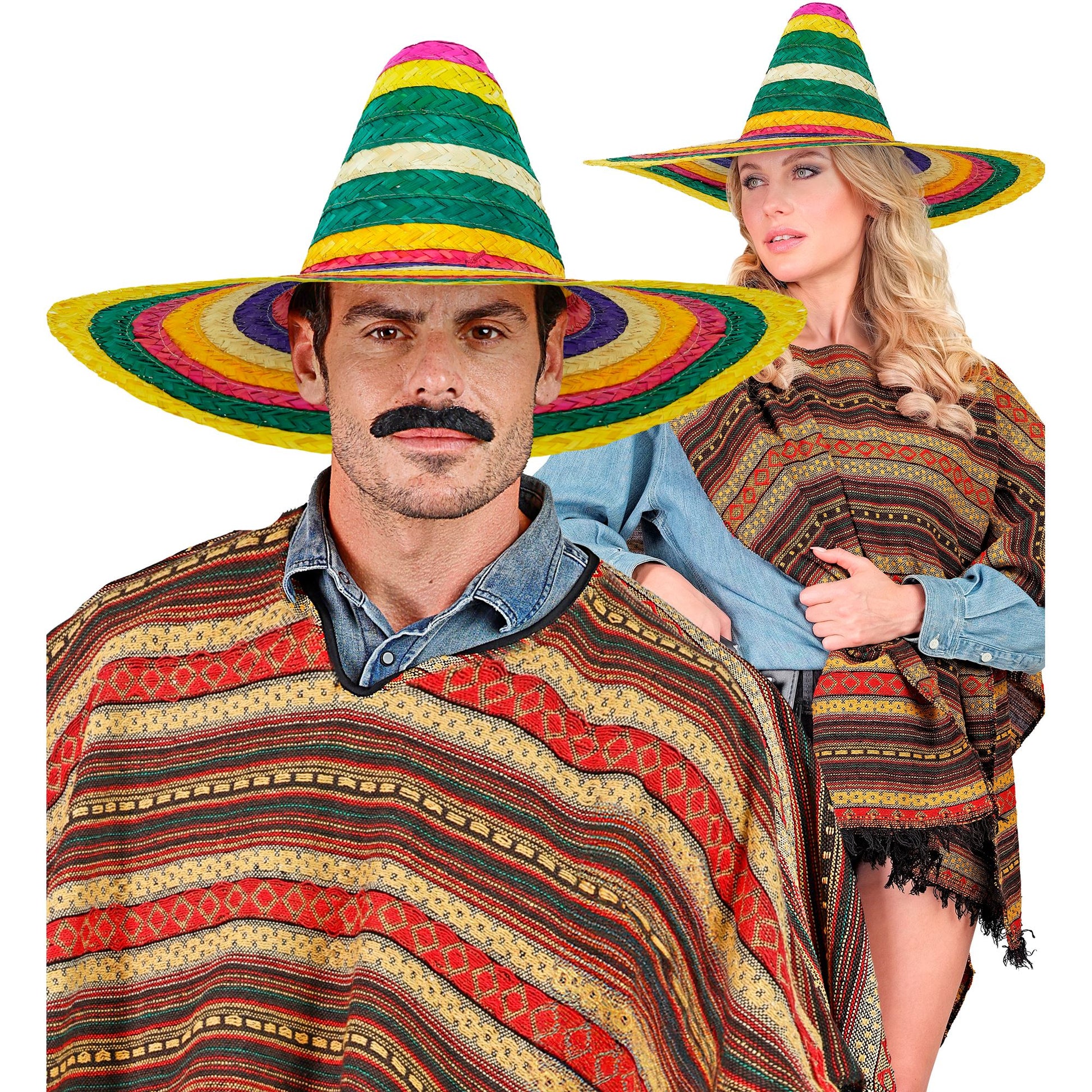 "MEHRFARBIGER SOMBRERO" 50 cm – Detailansicht