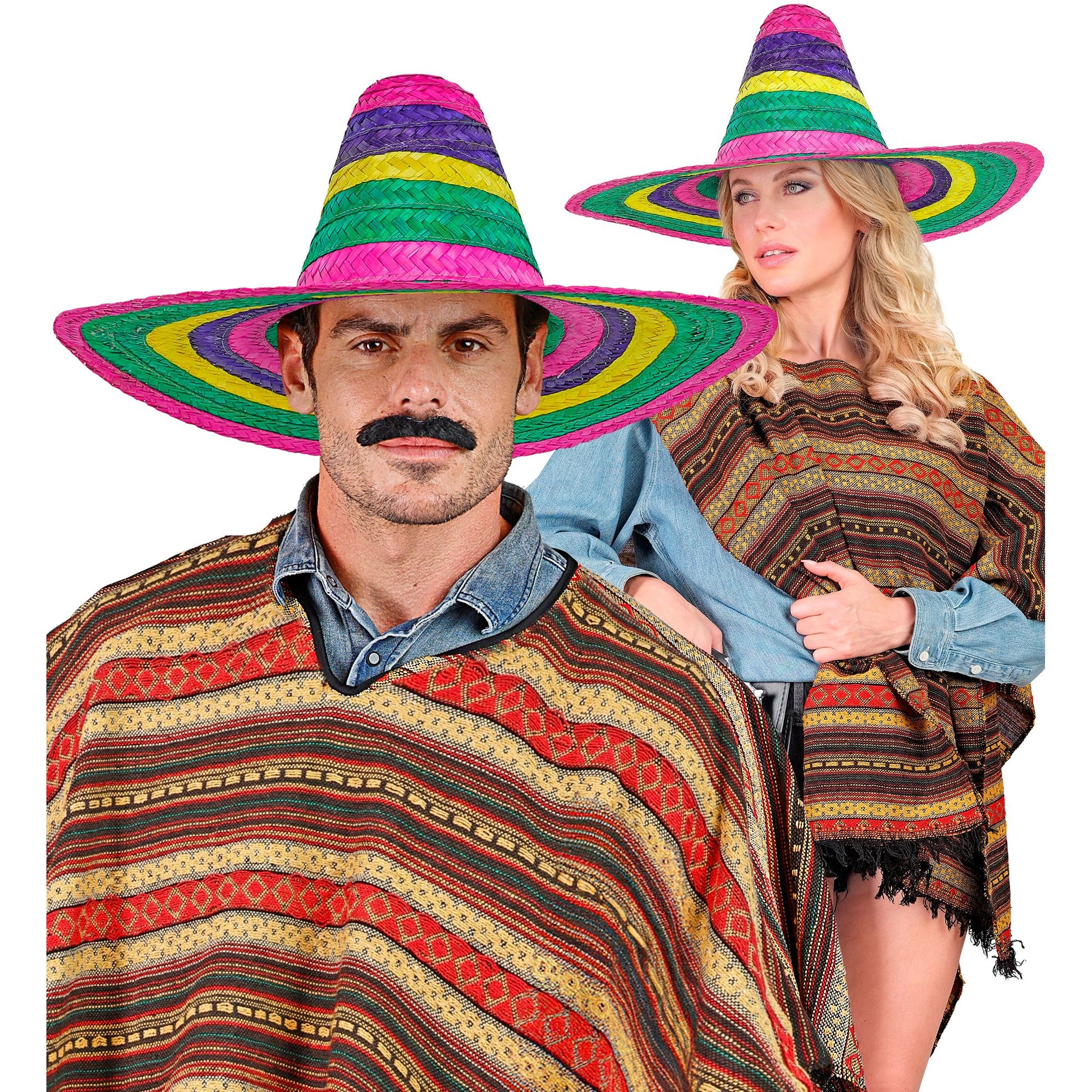 "MEHRFARBIGER SOMBRERO" 50 cm – Detailansicht