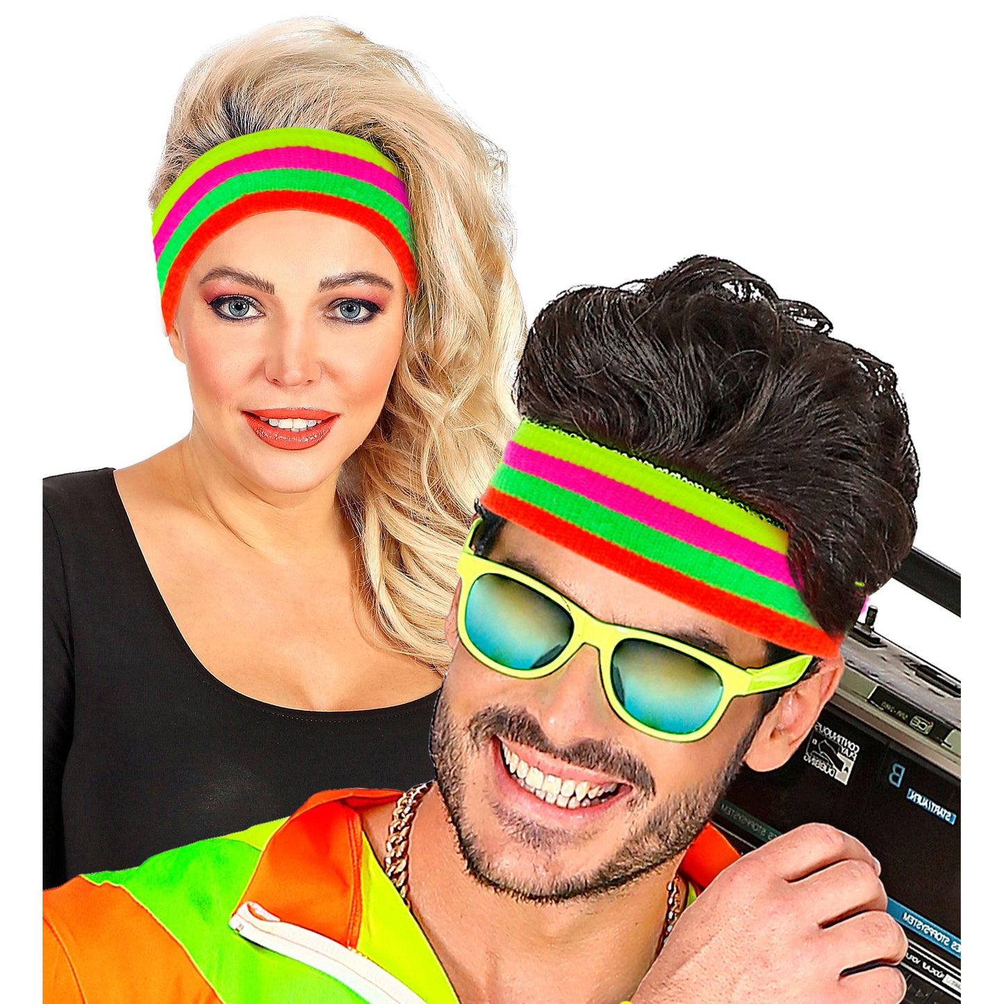 "MEHRFARBIGES NEON STIRNBAND" – Ansicht 3