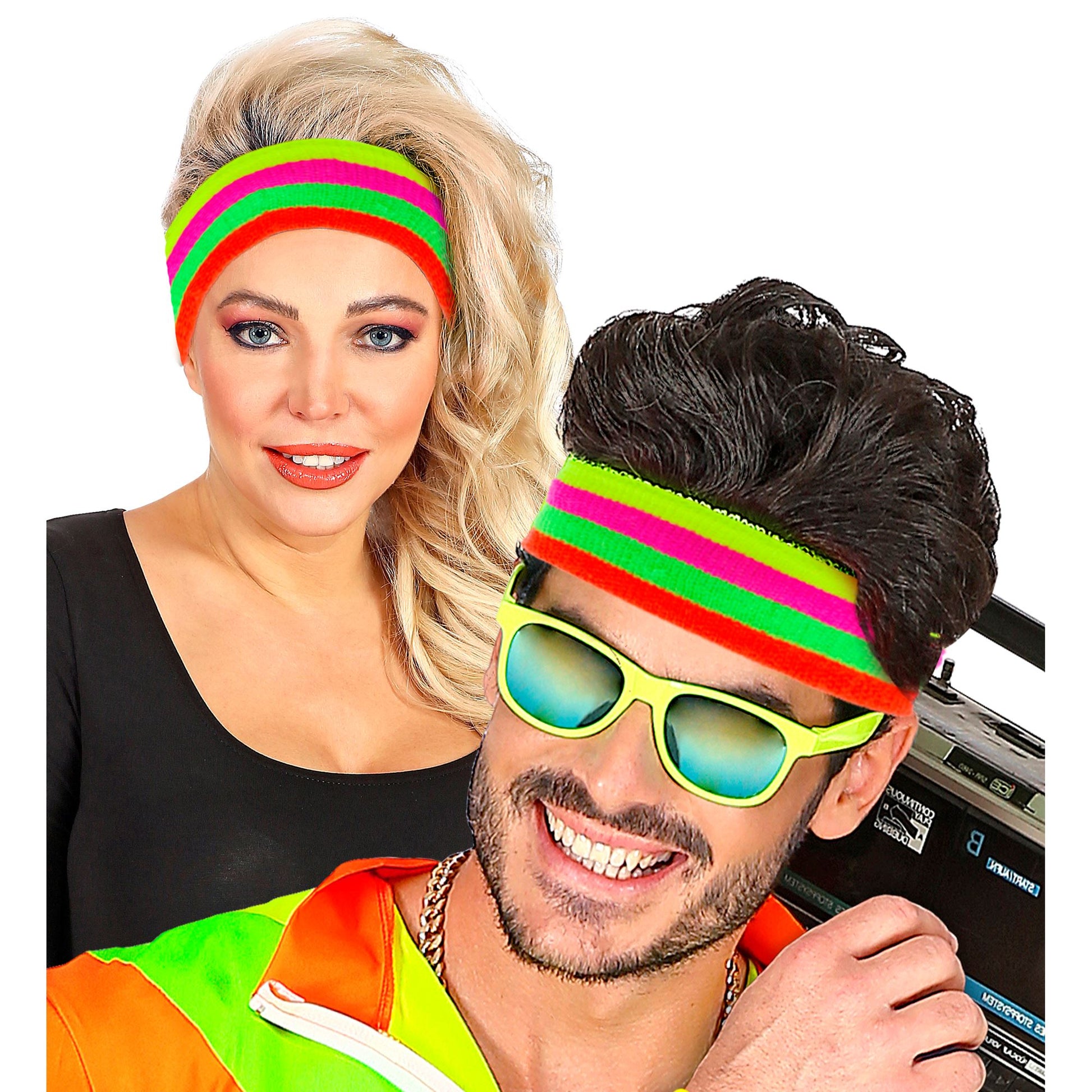 "MEHRFARBIGES NEON STIRNBAND" – Ansicht 3