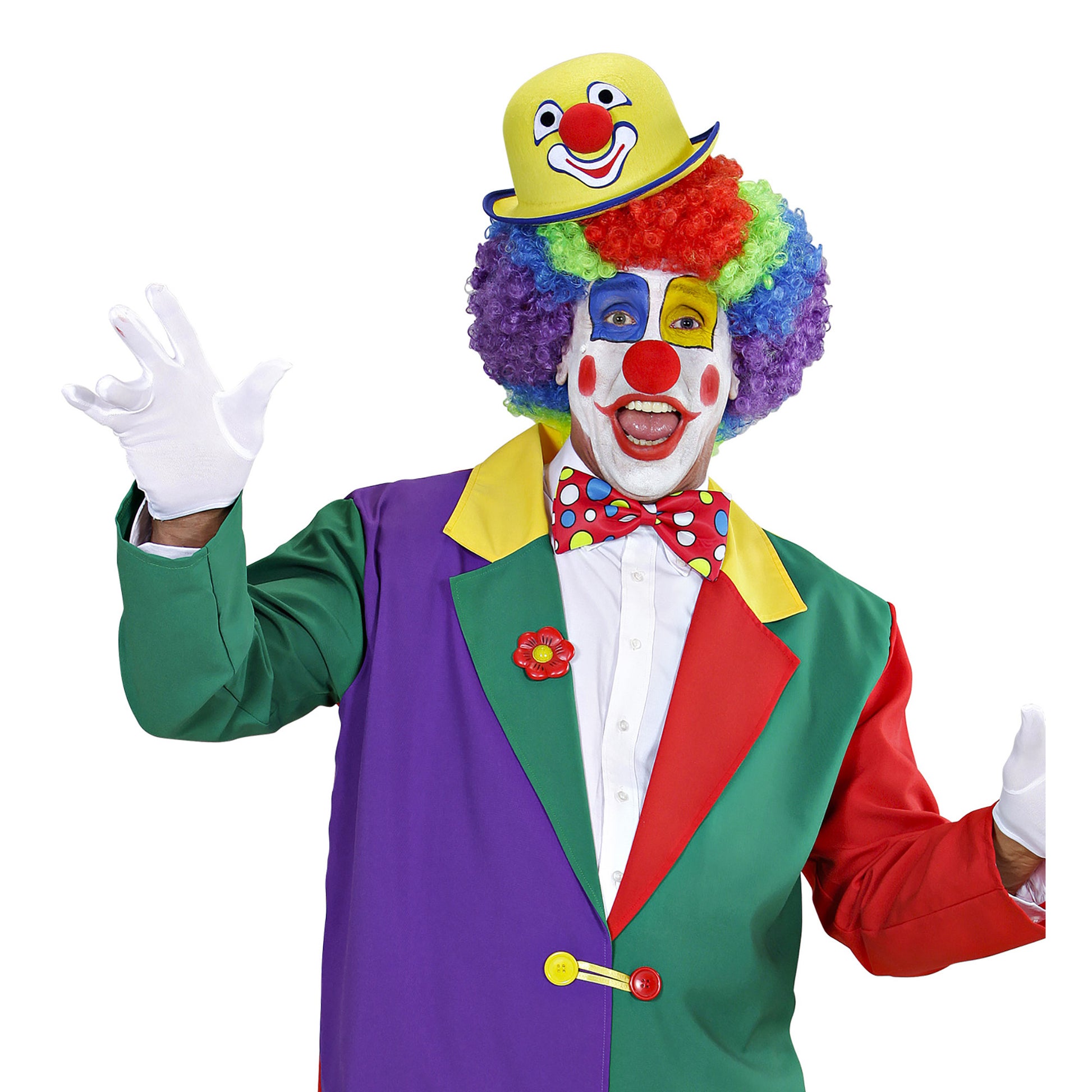 "MELONE CLOWN" aus Filz - rosa und gelb sortiert – Detailansicht