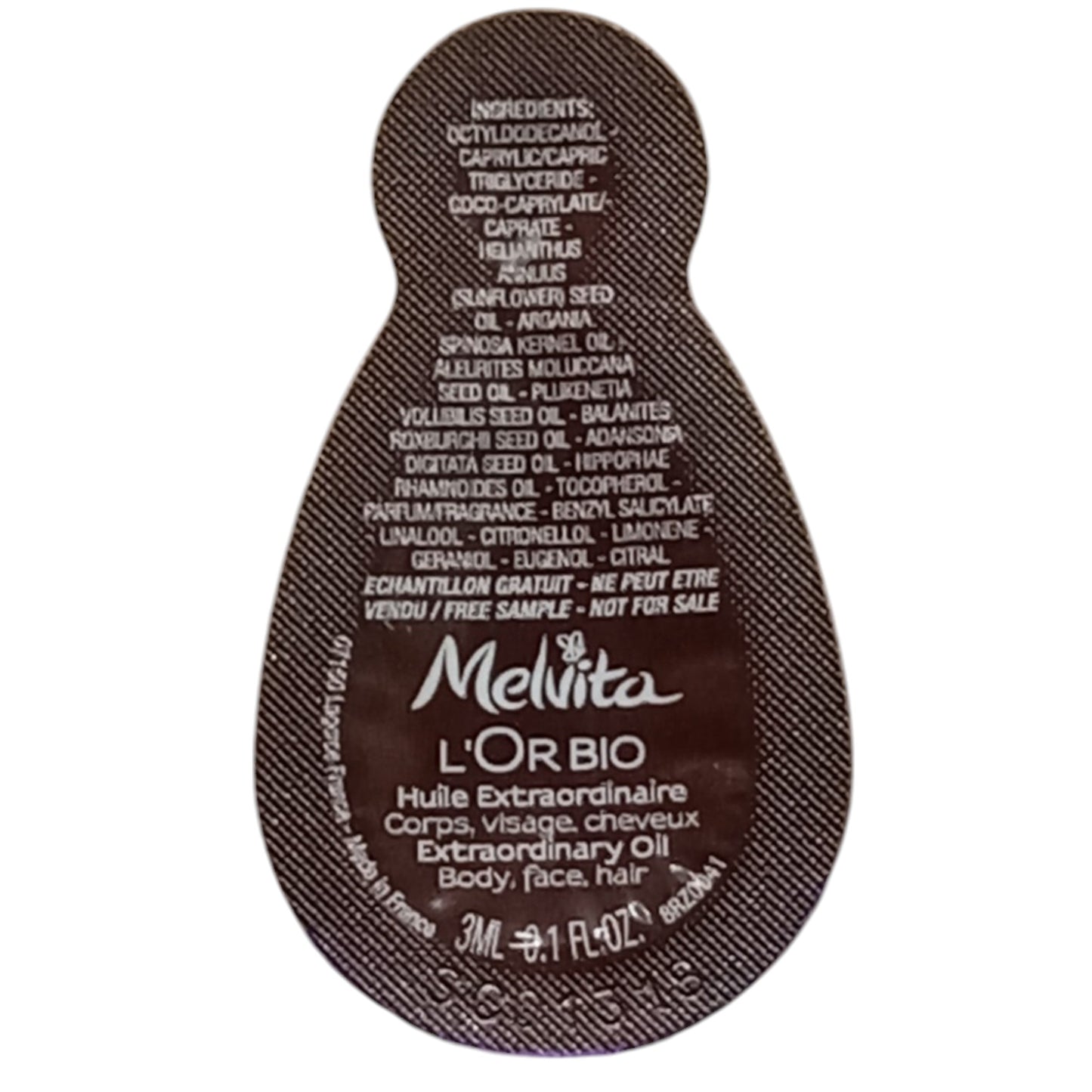 Melvita Melvita, L'or Bio, Bio, Nährend, Körperöl, Für Körper, Gesicht & Haar, Tag & Nacht, 3 ml *Muster Sample
