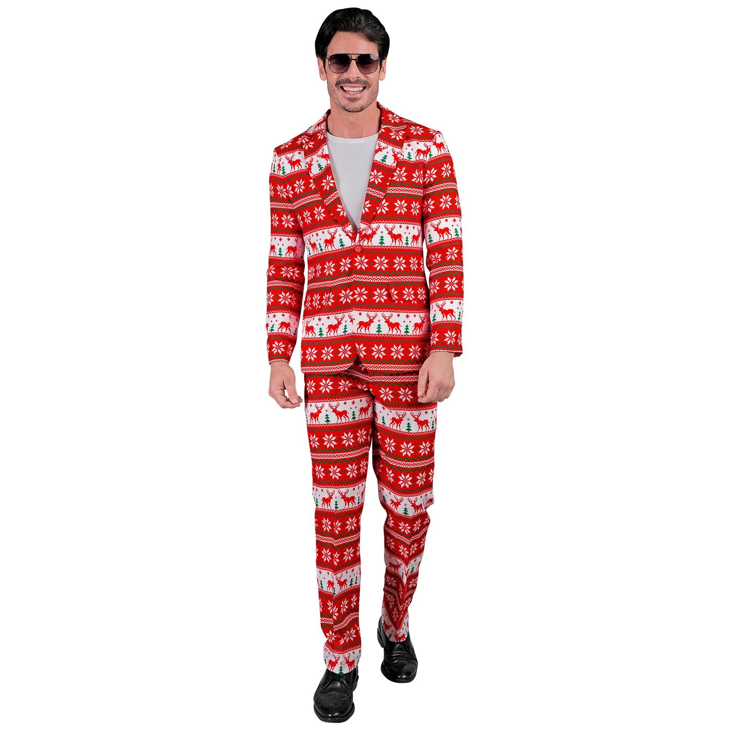 "MERRY CHRISTMAS PARTY FASHION ANZUG" (Jackett, Hose) – Vorderansicht