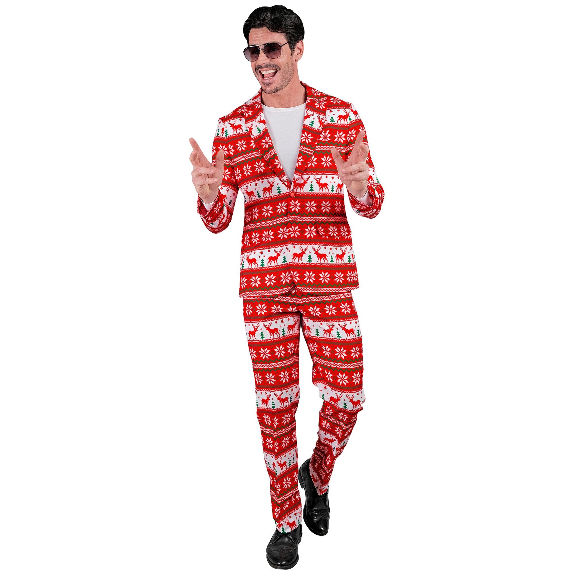 "MERRY CHRISTMAS PARTY FASHION ANZUG" (Jackett, Hose) – Detailansicht