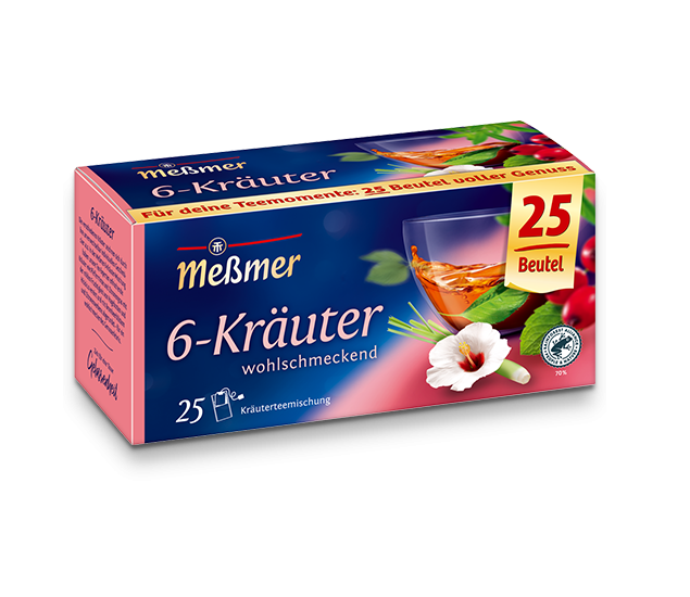 Messmer 6-Kräuter-Mischung Kräutertee 25er Teebeutel