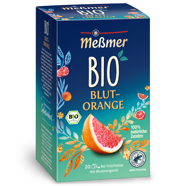 Messmer Bio Blutorange Bio Früchtetee mit Blutorangenöl