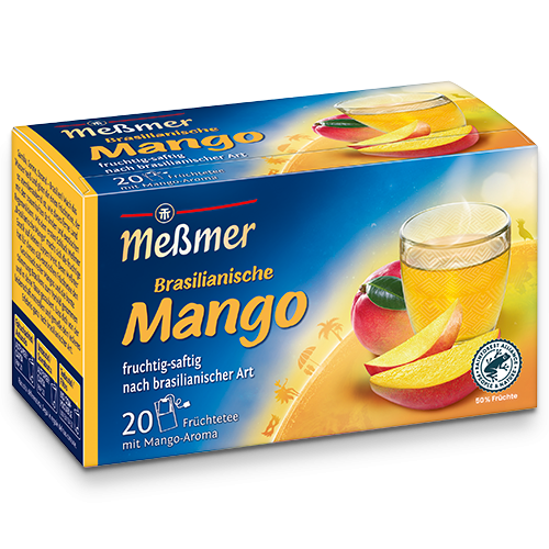 Messmer Brasilianische Mango Früchtetee mit Mango Aroma Beutel