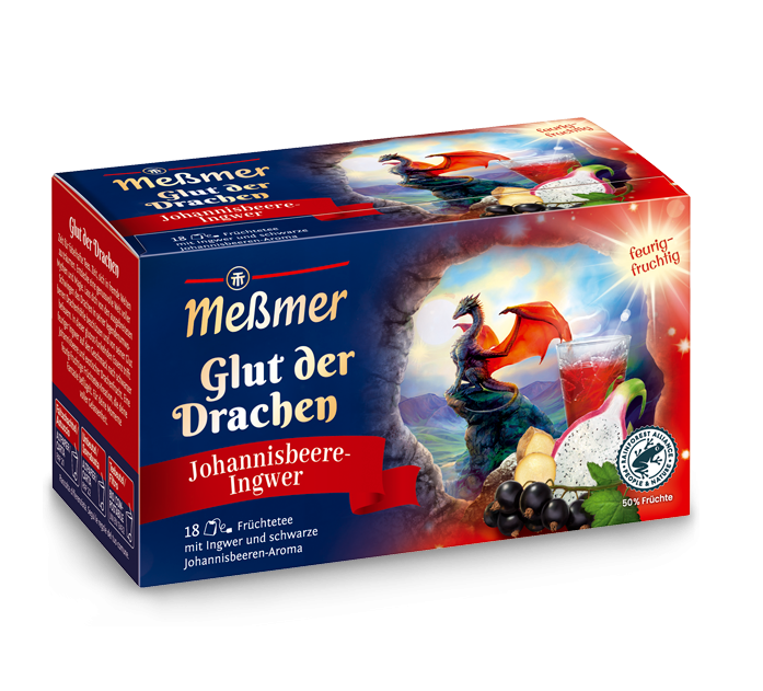 Messmer Glut der Drachen Früchtetee mit Ingwer Schwarze Johannisbeeren 175 g