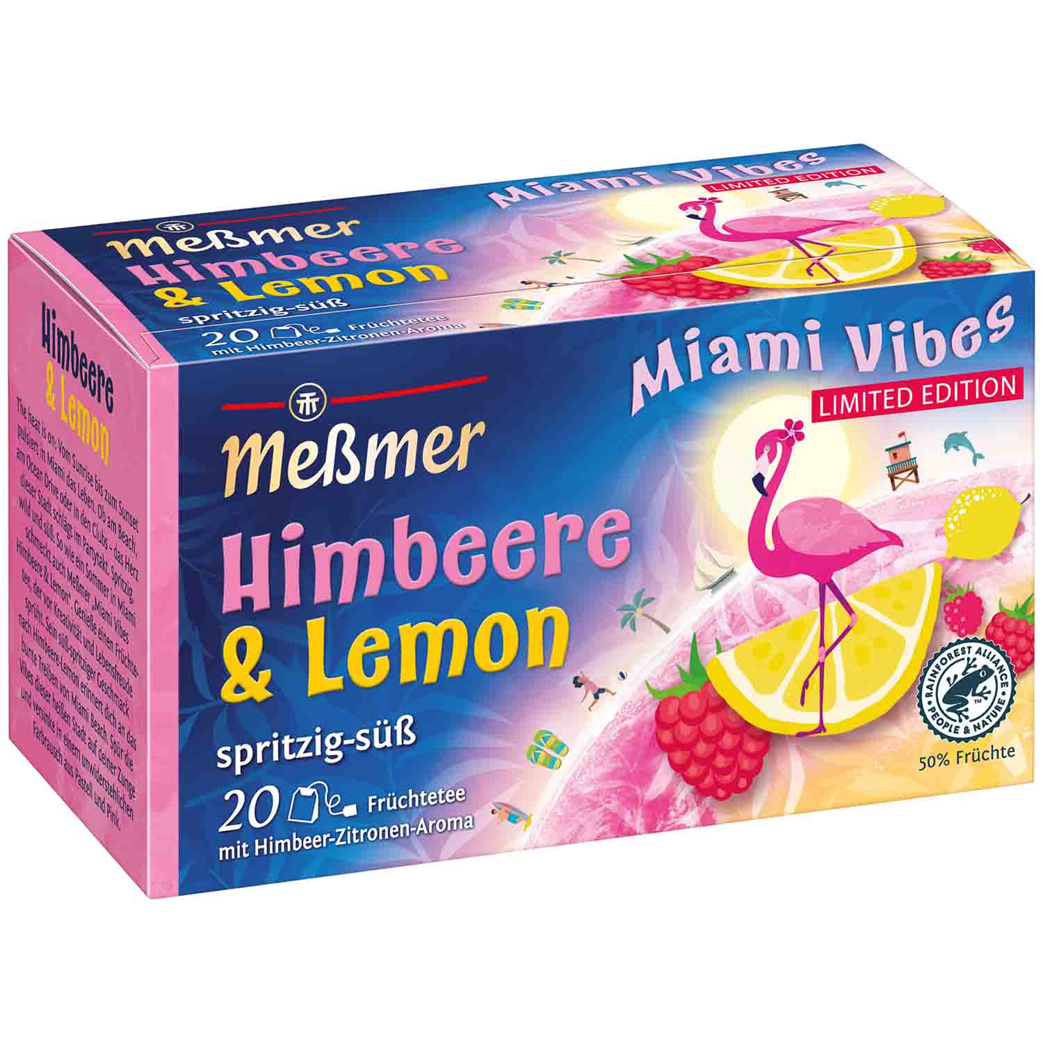 Messmer Miami Vibes Himbeere & Lemon Tee 20 Beutel