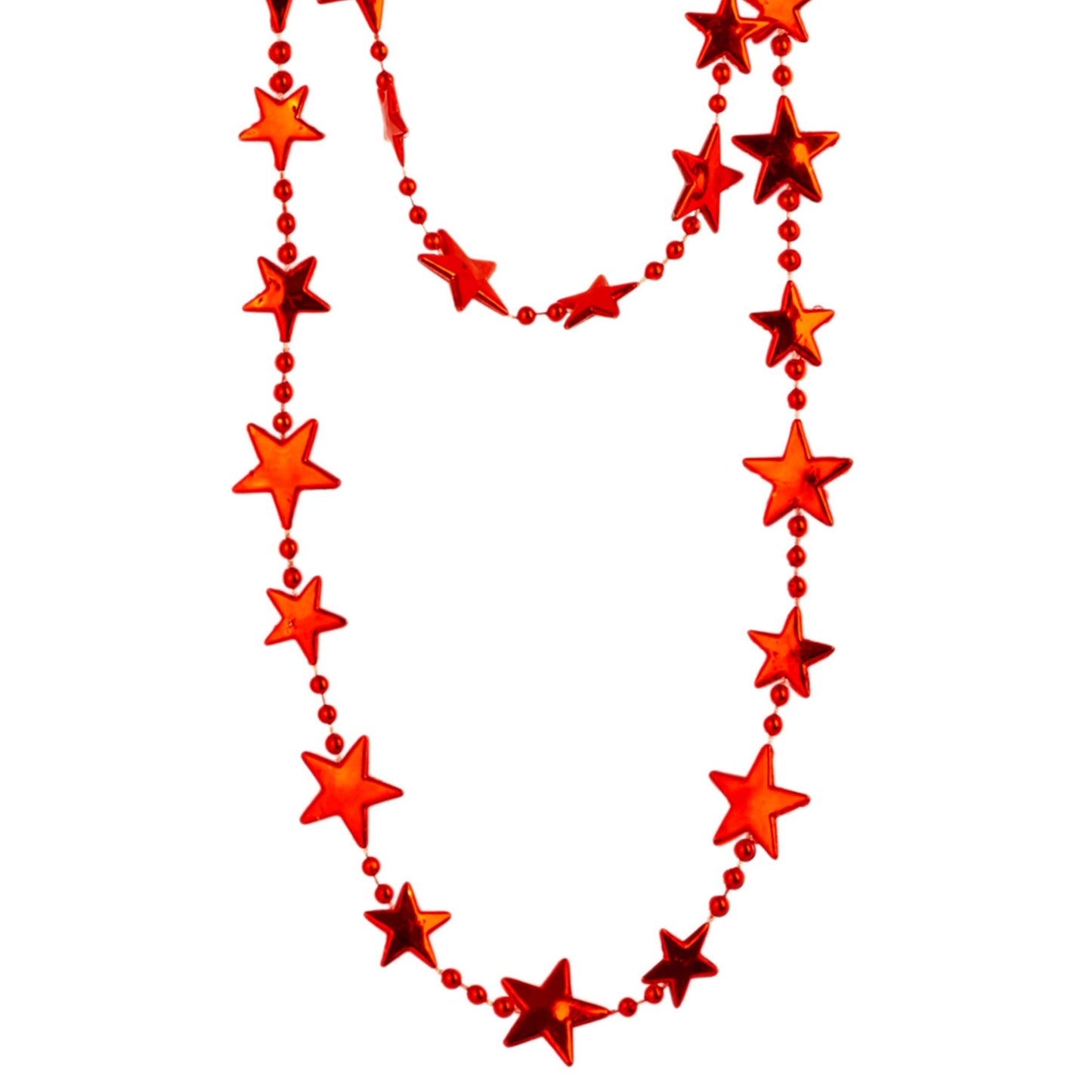 "METALLIC-ROT STERNKETTEN" 210 cm – Vorderansicht