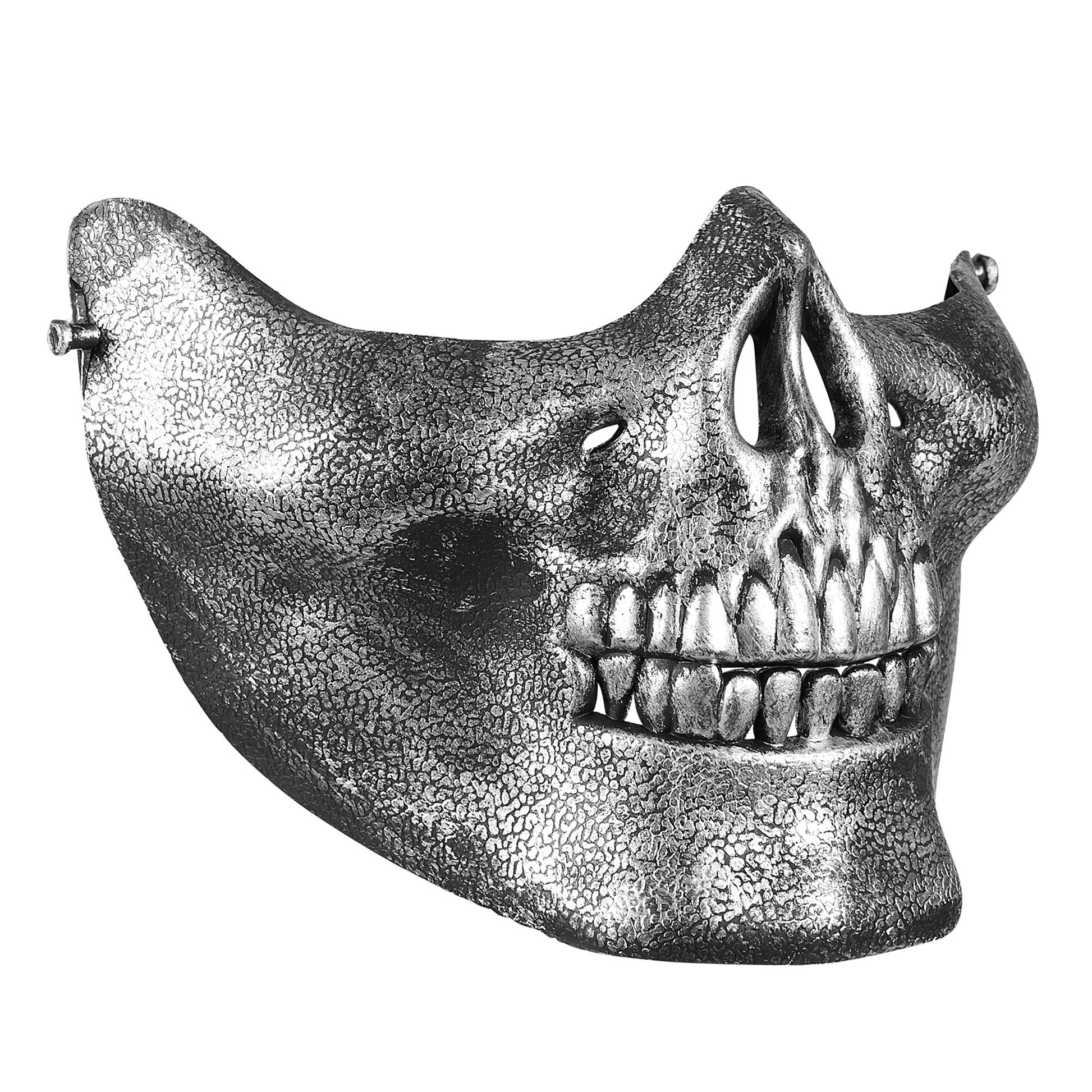 "METALLOPTIK KINNMASKE SKELETT" – Vorderansicht