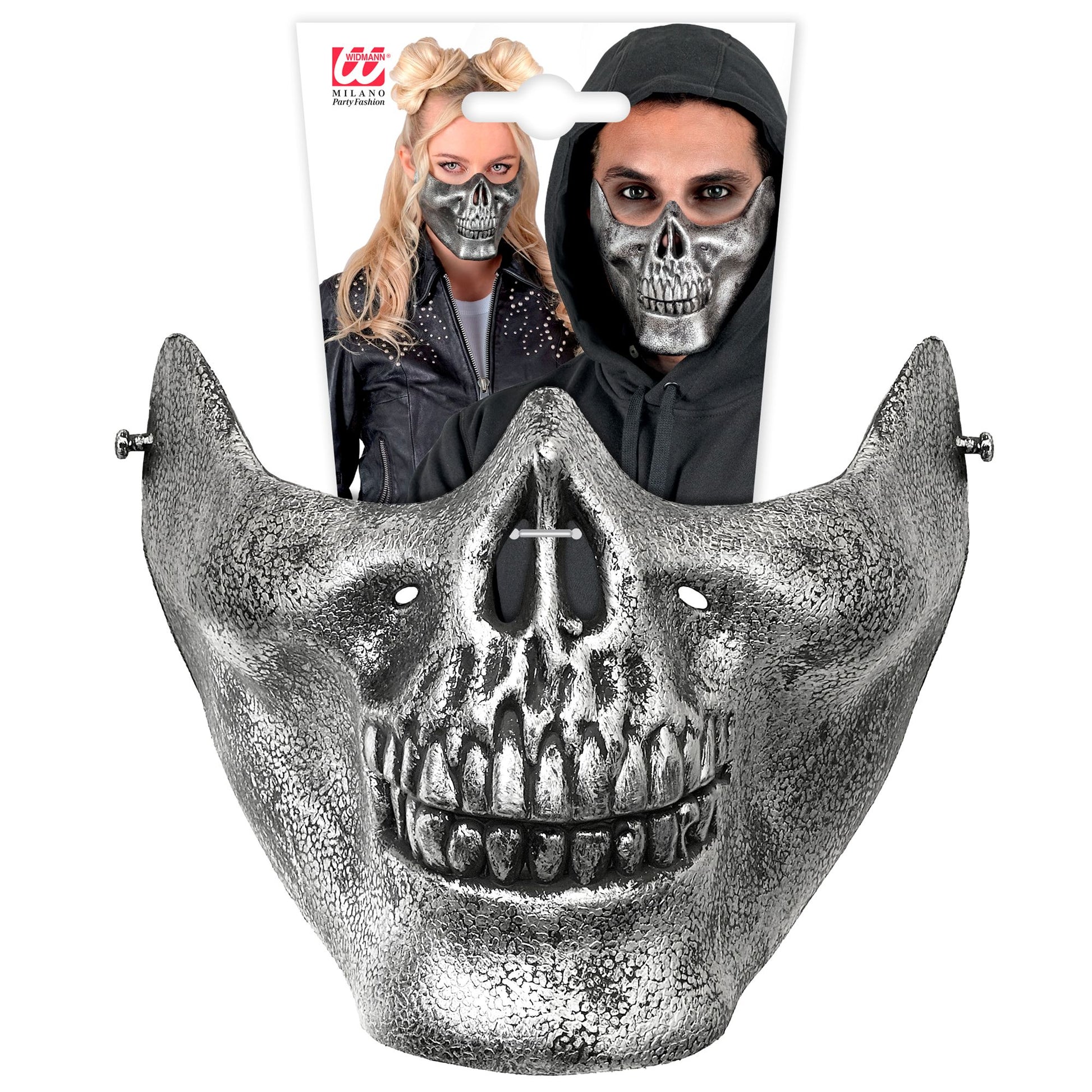 "METALLOPTIK KINNMASKE SKELETT" – Detailansicht