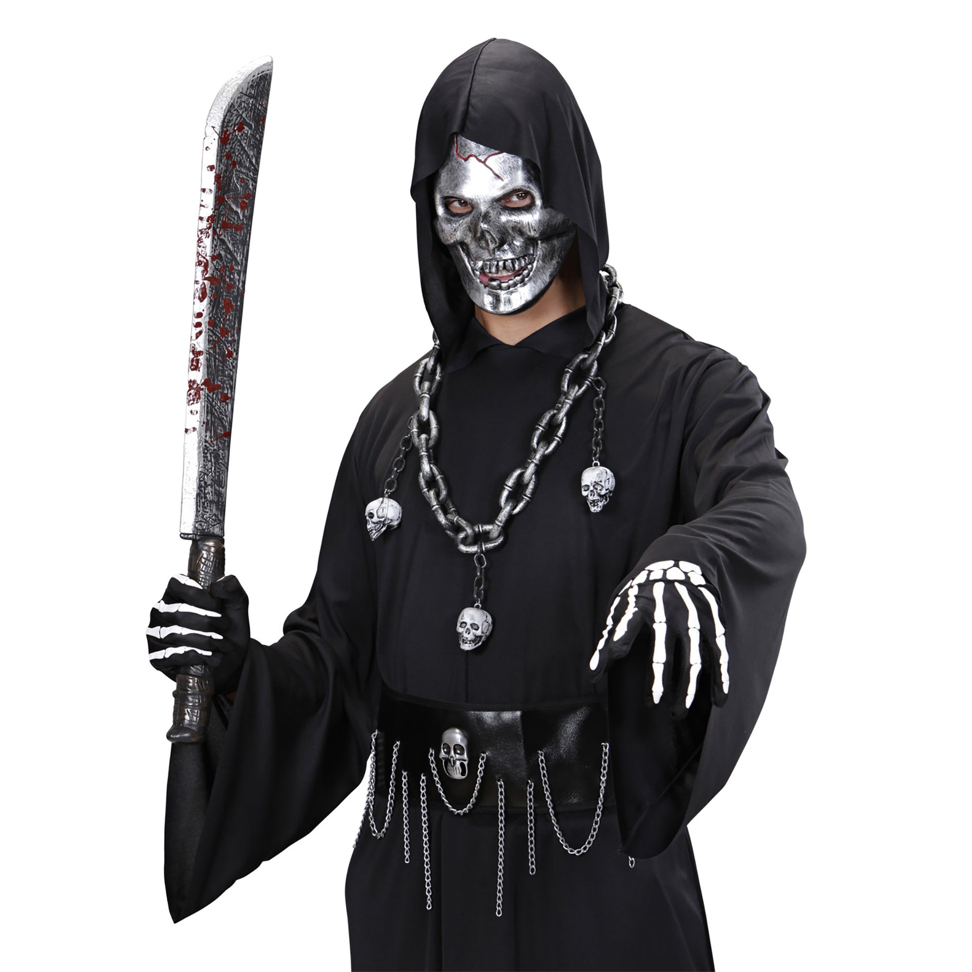 "METALLOPTIK TOTENKOPFMASKE" – Detailansicht