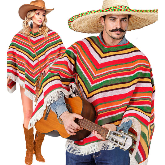 "MEXIKANISCHER PONCHO" aus Canvas Baumwolle – Vorderansicht