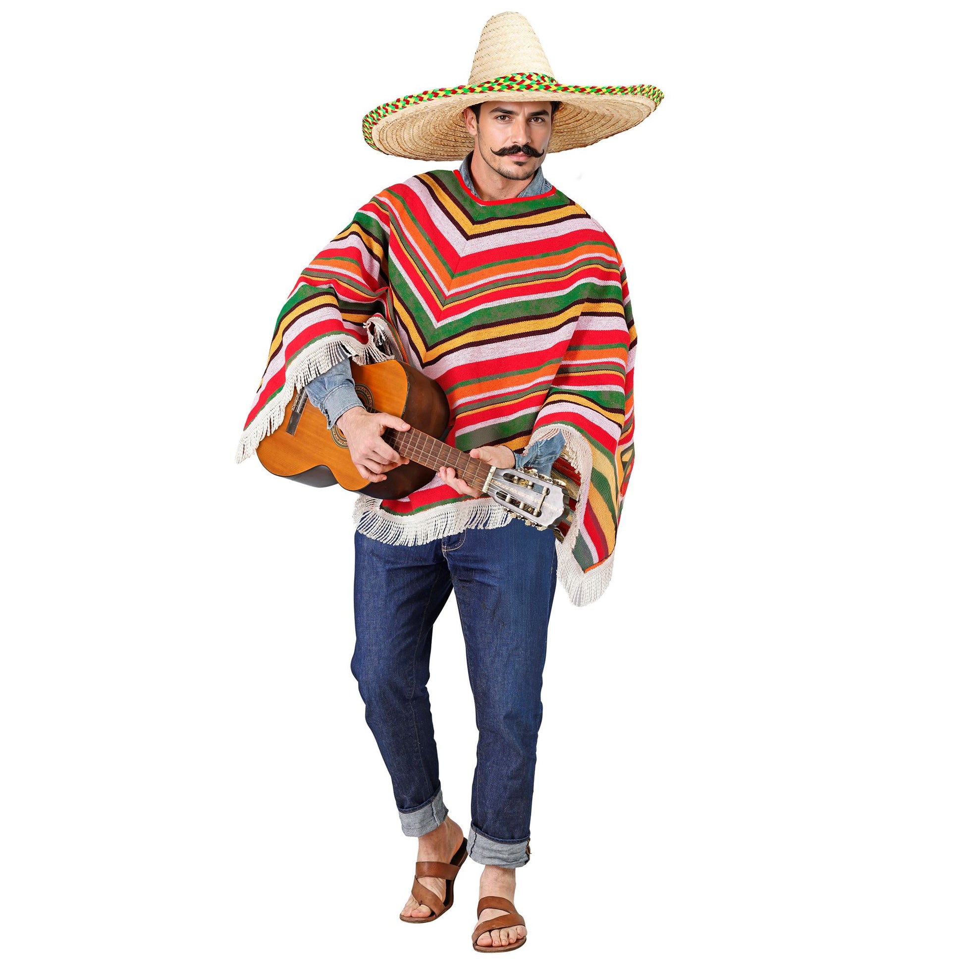 "MEXIKANISCHER PONCHO" aus Canvas Baumwolle – Detailansicht