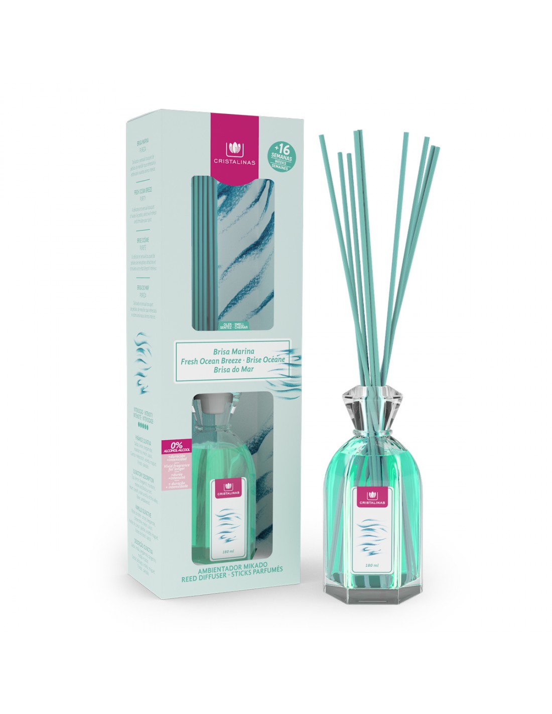 CRISTALINAS CRISTALINAS Mikado Ambientador Brisa Marina 180 ml Raumduft Kosmetik