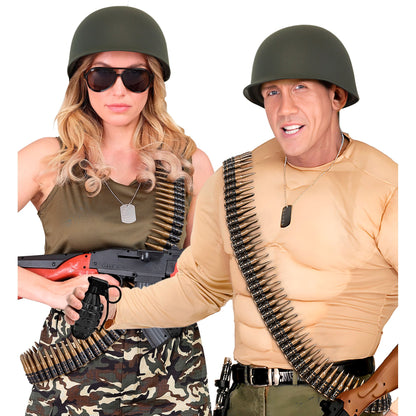 "MILITÄRSET" (Helm, Gürtel 96 Kugeln, Handbombe) – Ansicht 4
