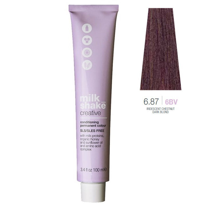 Milk Shake Creative permanente Haarfarbe 6.876BV Iridescent Chestnut Dark Blond 100 ml