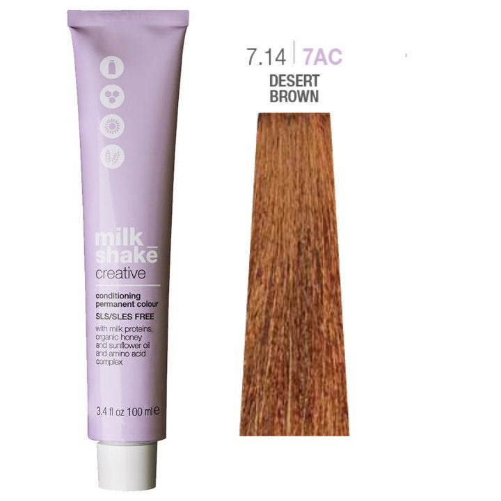Milk Shake Creative permanente Haarfarbe 7.147AC Desert Brown 100 ml