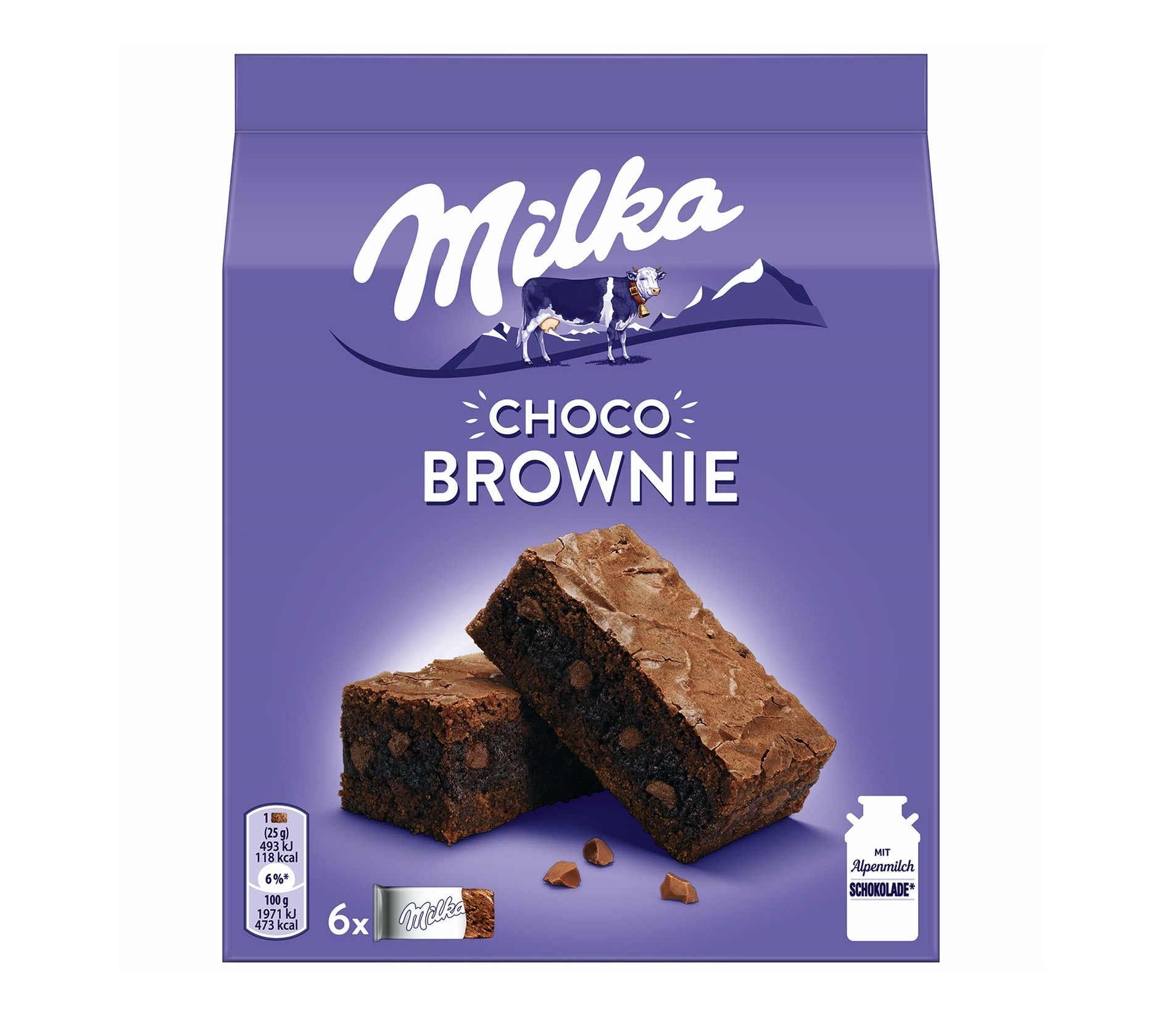 Milka Choco Brownie 6x25g – Produktansicht