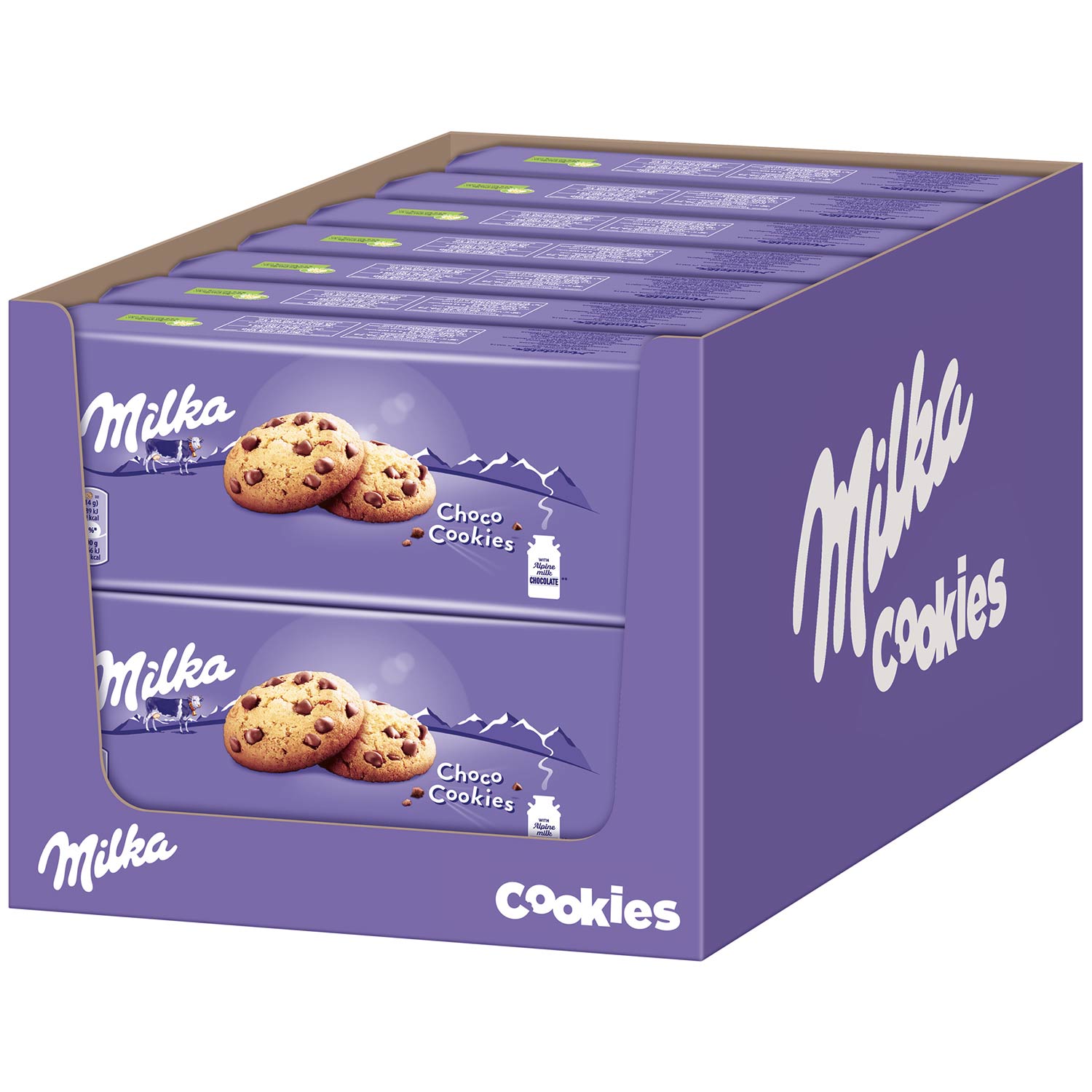 Milka Keks mit Schokoladestückchen Cookie & Choco 135g – Rückansicht