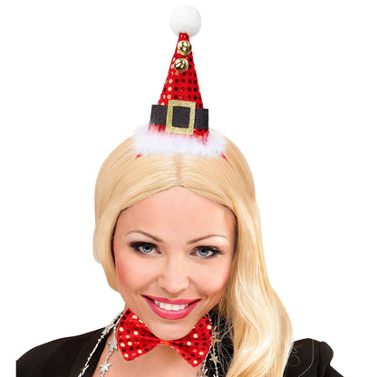 "MINI WEIHNACHTSMANNHUT MIT GLÖCKCHEN UND FLIEGE" – Ansicht 4