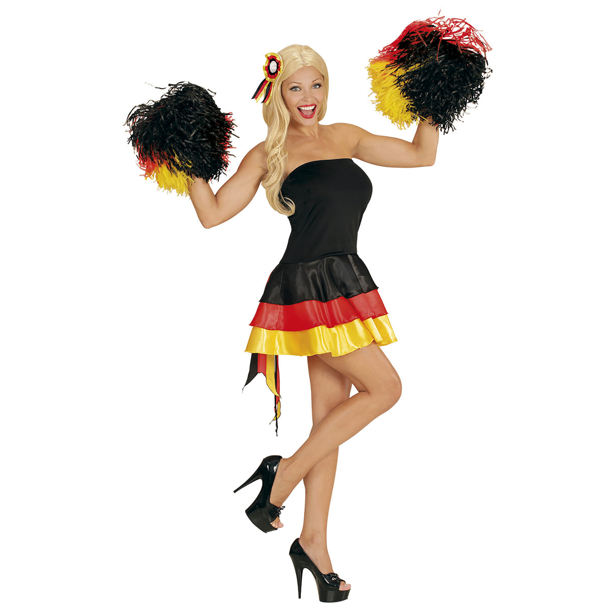 "MISS DEUTSCHLAND " (Kleid, Kokarde-Haarschmuck) – Vorderansicht