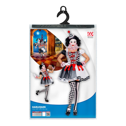 "MISS HARLEKIN" (Kleid, Clownkragen, Manschetten, Minihut) – Ansicht 5