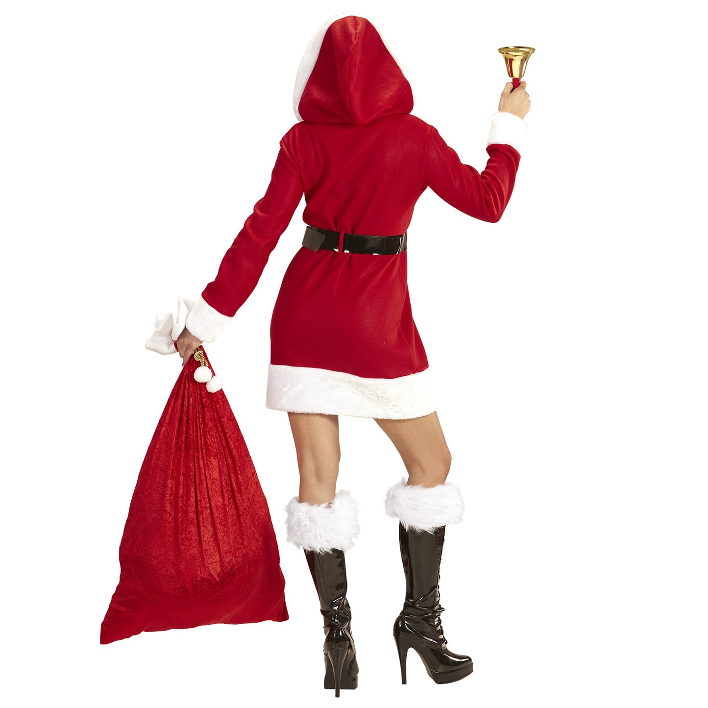 "MISS WEIHNACHTSMANN" (Kleid mit Kapuze, Gürtel) – Ansicht 4
