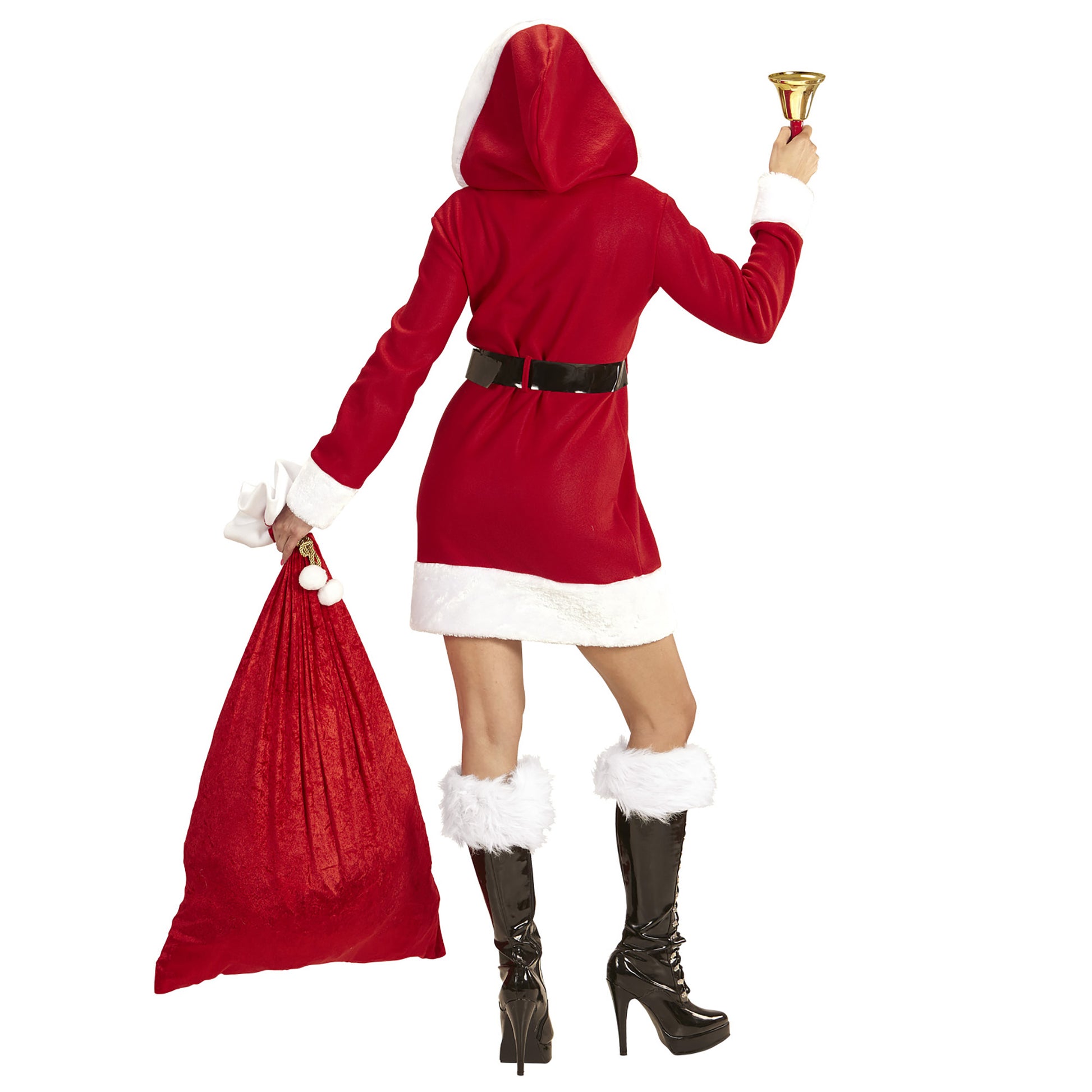 "MISS WEIHNACHTSMANN" (Kleid mit Kapuze, Gürtel) – Ansicht 4