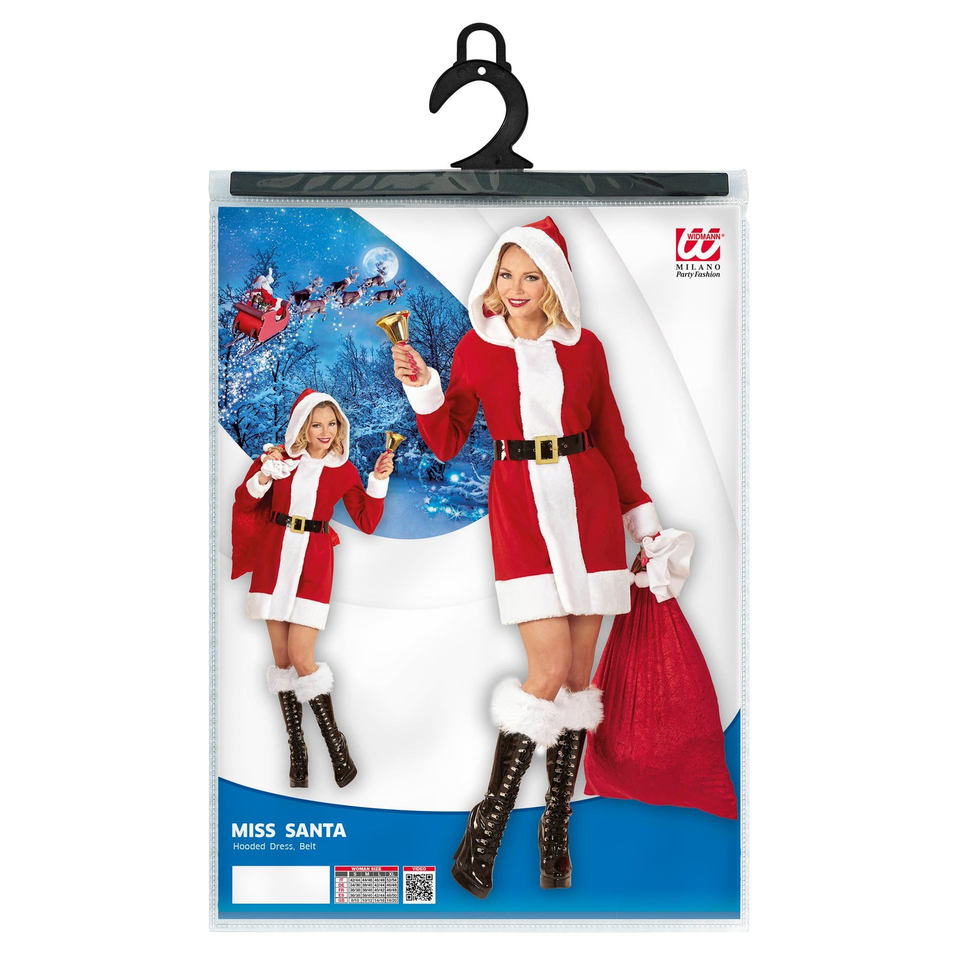 "MISS WEIHNACHTSMANN" (Kleid mit Kapuze, Gürtel) – Ansicht 5