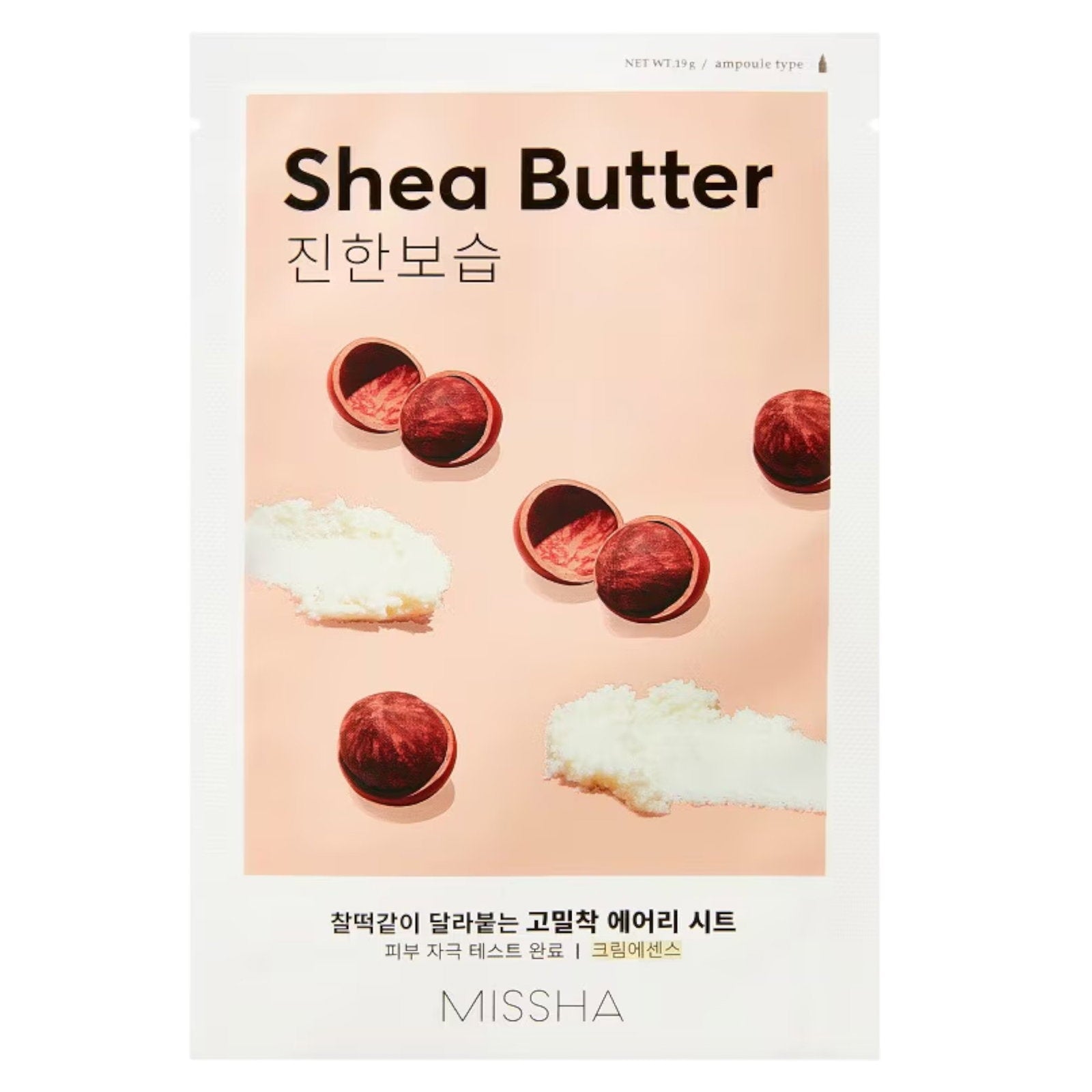 Missha Missha, Airy Fit Shea Butter, Hydratation, Gesichtsmaske, Für das Gesicht, 19 g Regular