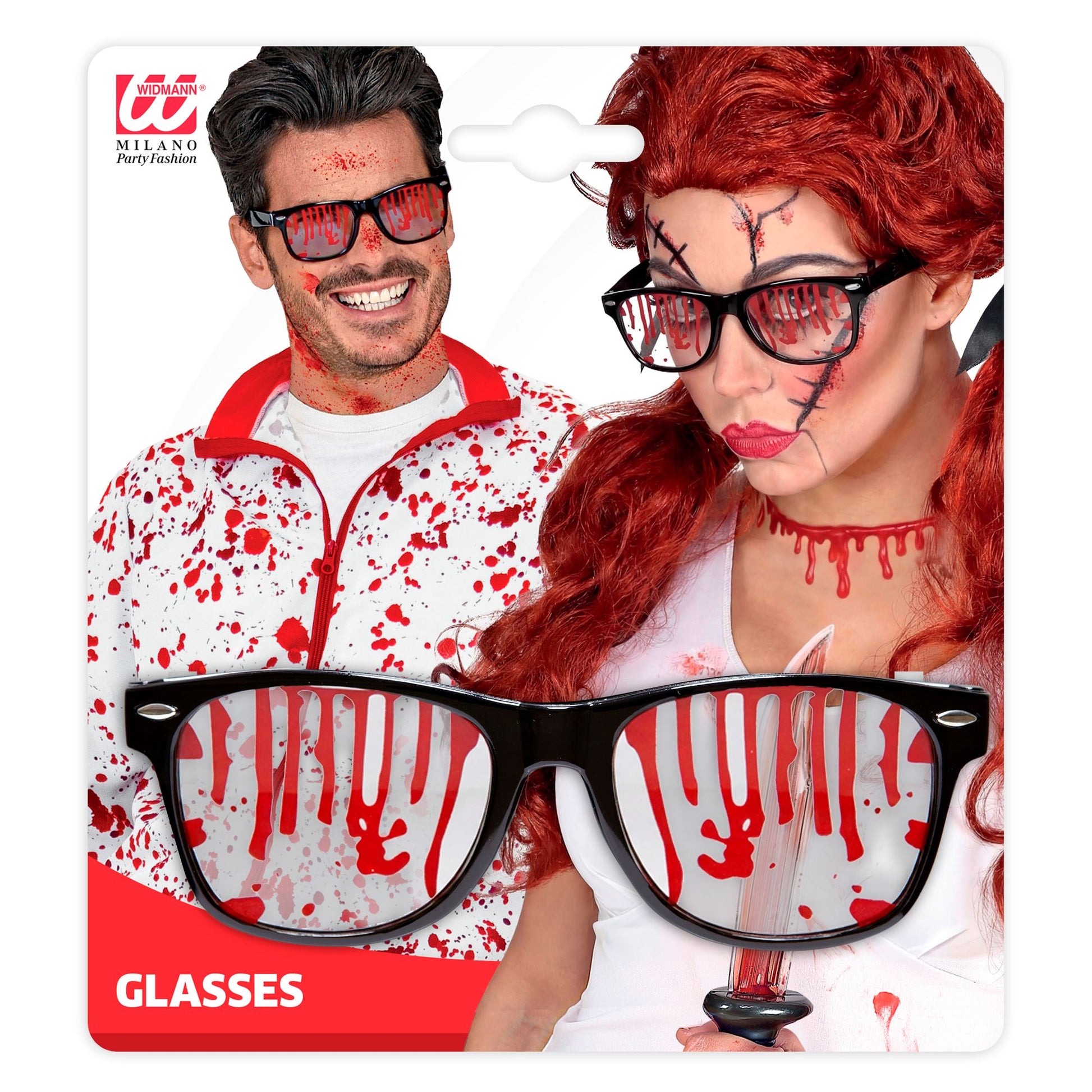 "MIT BLUT BEFLECKTE BRILLE" – Detailansicht