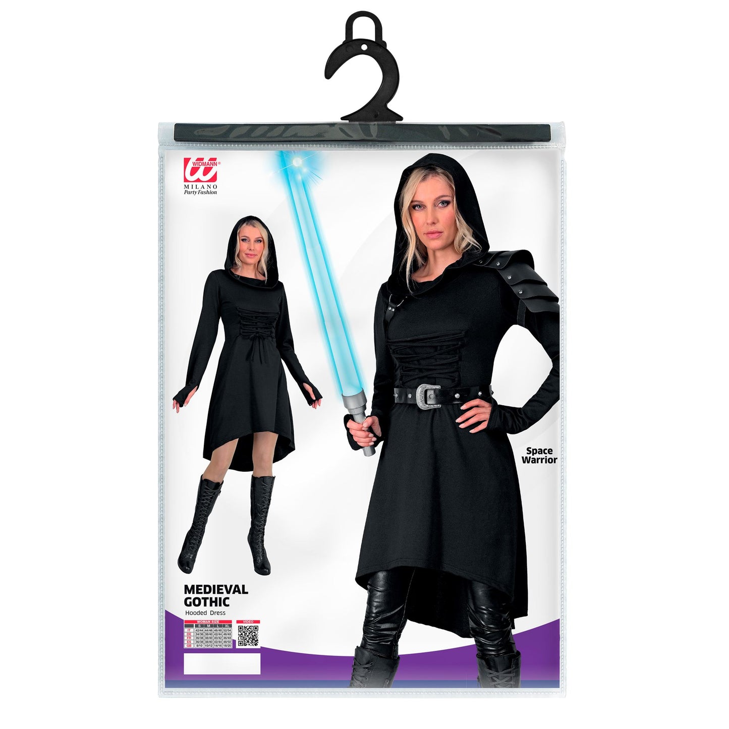 "MITTELALTER / GOTHIKKLEID ZUM SCHNÜREN" (Kleid mit Kapuze) – Ansicht 5