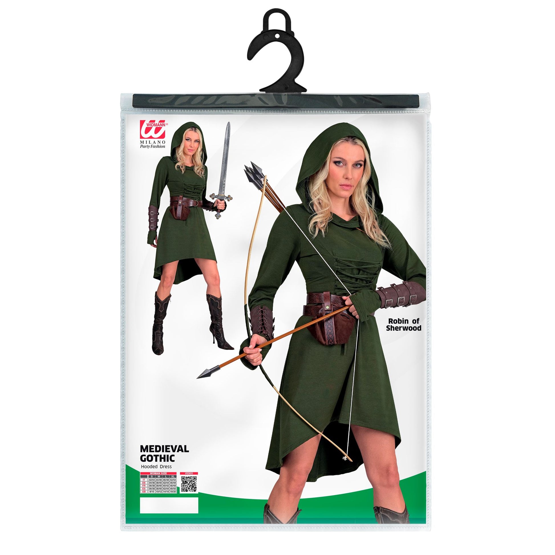 "MITTELALTER / GOTHIKKLEID ZUM SCHNÜREN" (Kleid mit Kapuze) – Ansicht 5