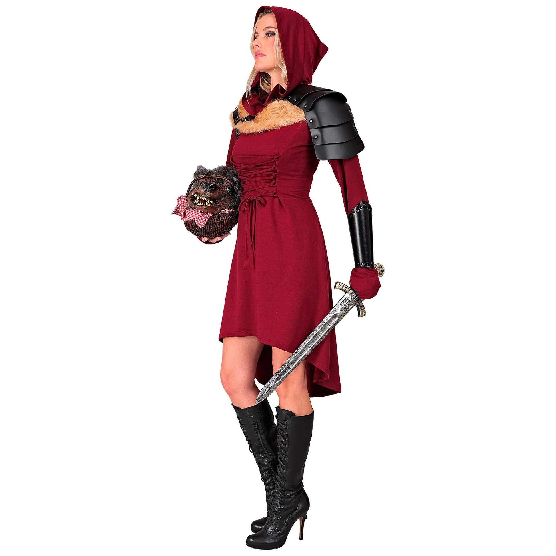 "MITTELALTER / GOTHIKKLEID ZUM SCHNÜREN" (Kleid mit Kapuze) – Ansicht 3