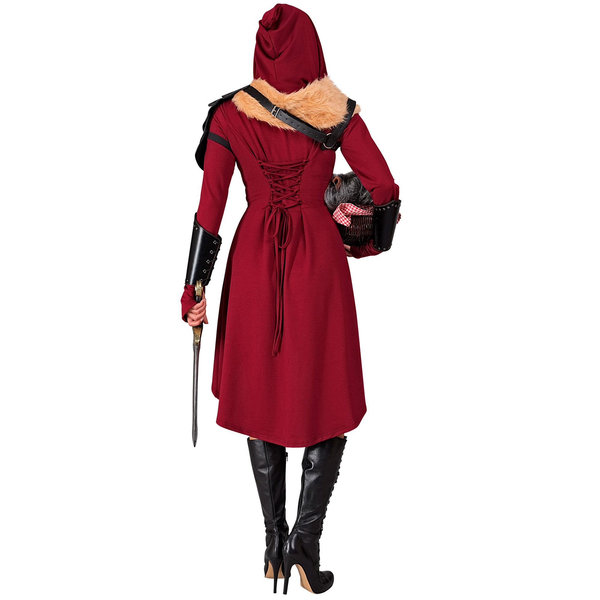 "MITTELALTER / GOTHIKKLEID ZUM SCHNÜREN" (Kleid mit Kapuze) – Ansicht 4