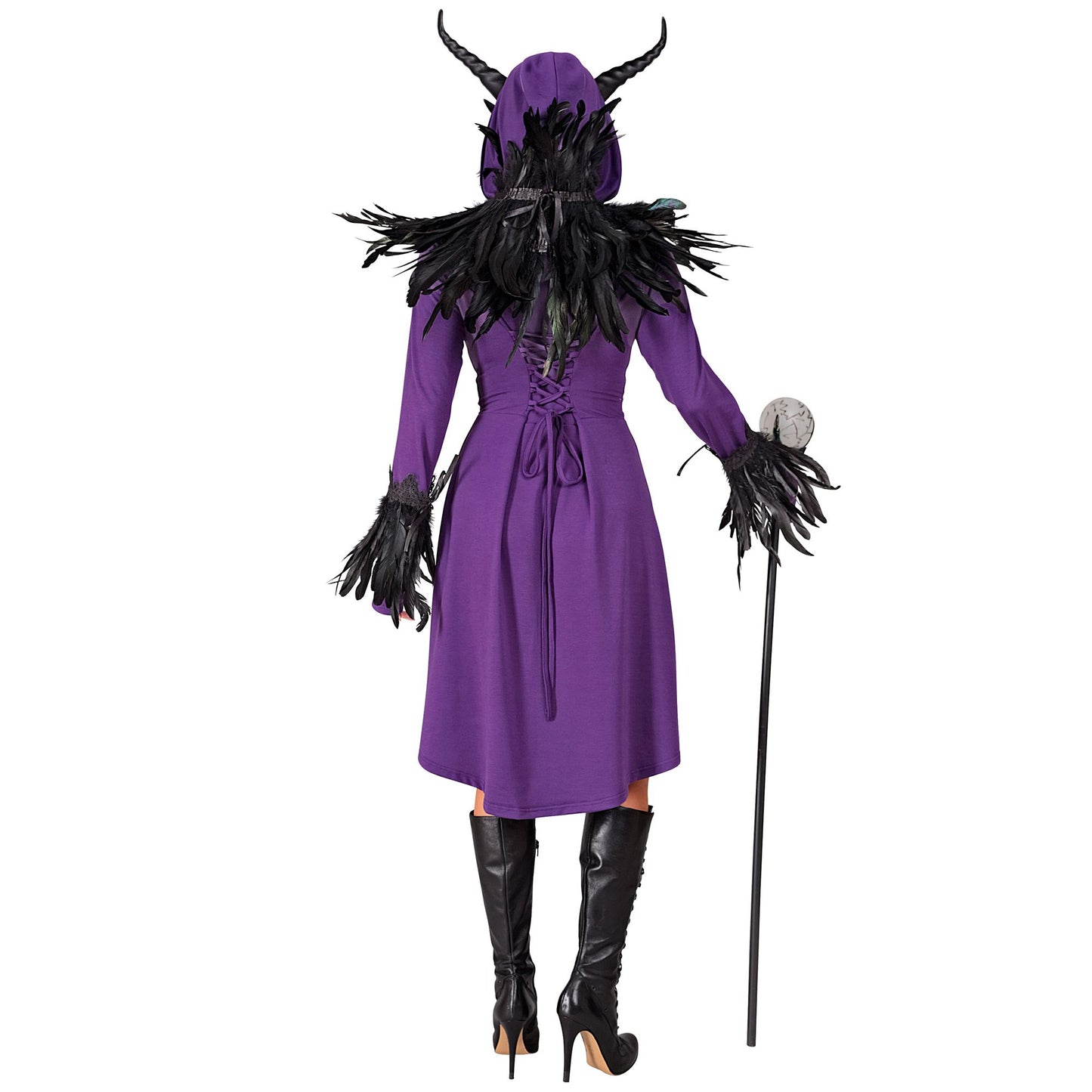 "MITTELALTER / GOTHIKKLEID ZUM SCHNÜREN" (Kleid mit Kapuze) – Ansicht 4