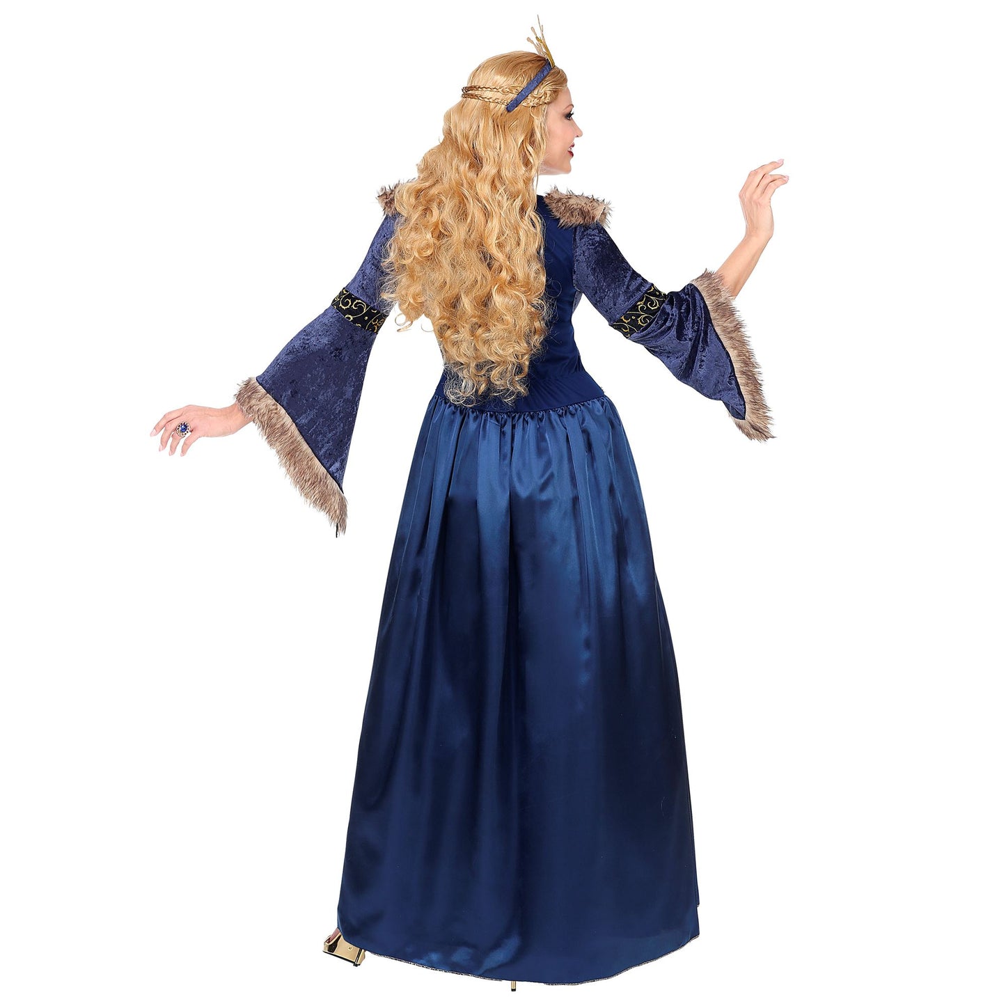 "MITTELALTER KÖNIGIN" (Kleid mit Unterrock & Reifrock, Krone) – Ansicht 3