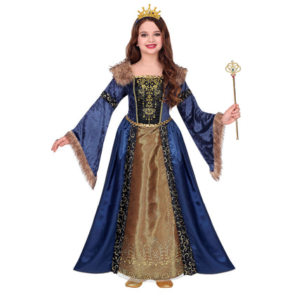 "MITTELALTER KÖNIGIN" (Kleid mit Unterrock & Reifrock, Krone) – Detailansicht