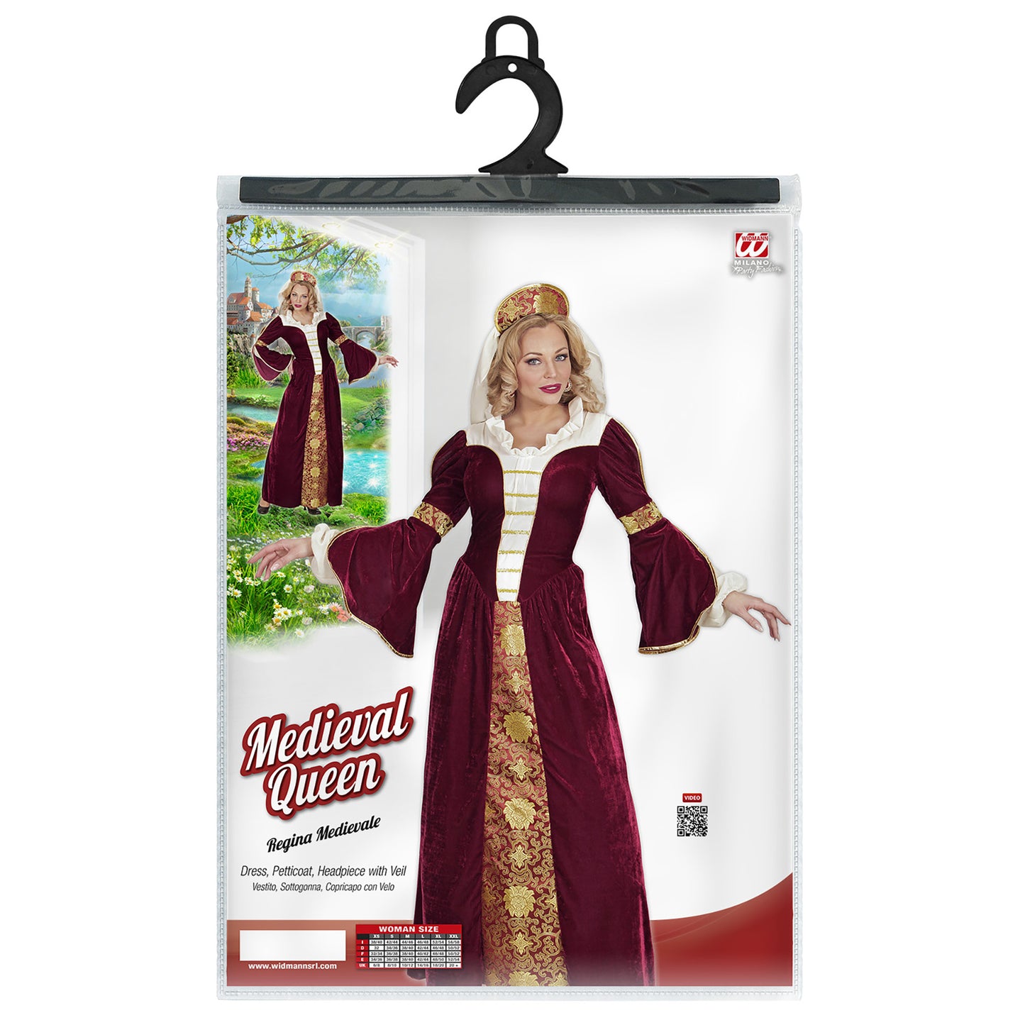 "MITTELALTER KÖNIGIN" (Kleid, Unterrock, mit Schleier) – Ansicht 4