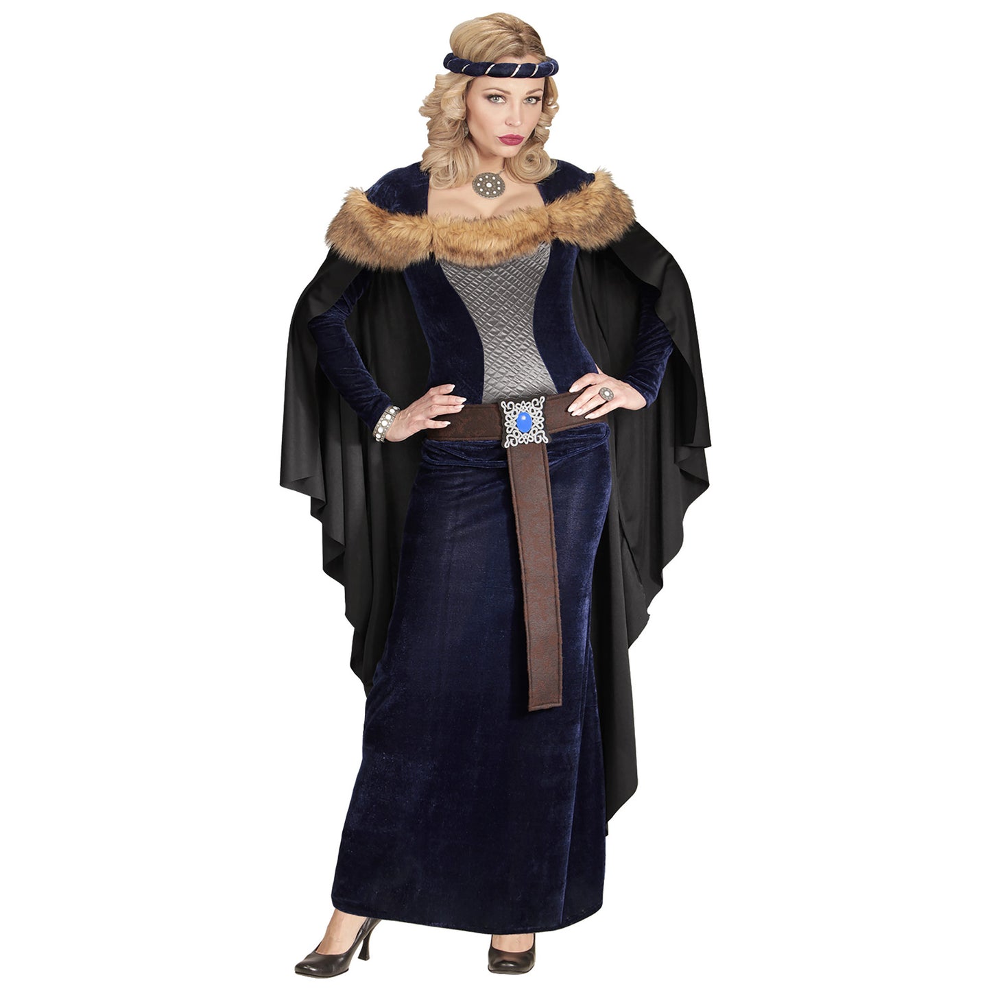 "MITTELALTER PRINZESSIN" (Kleid mit Umhang, Gürtel, Kopfschmuck) – Ansicht 3