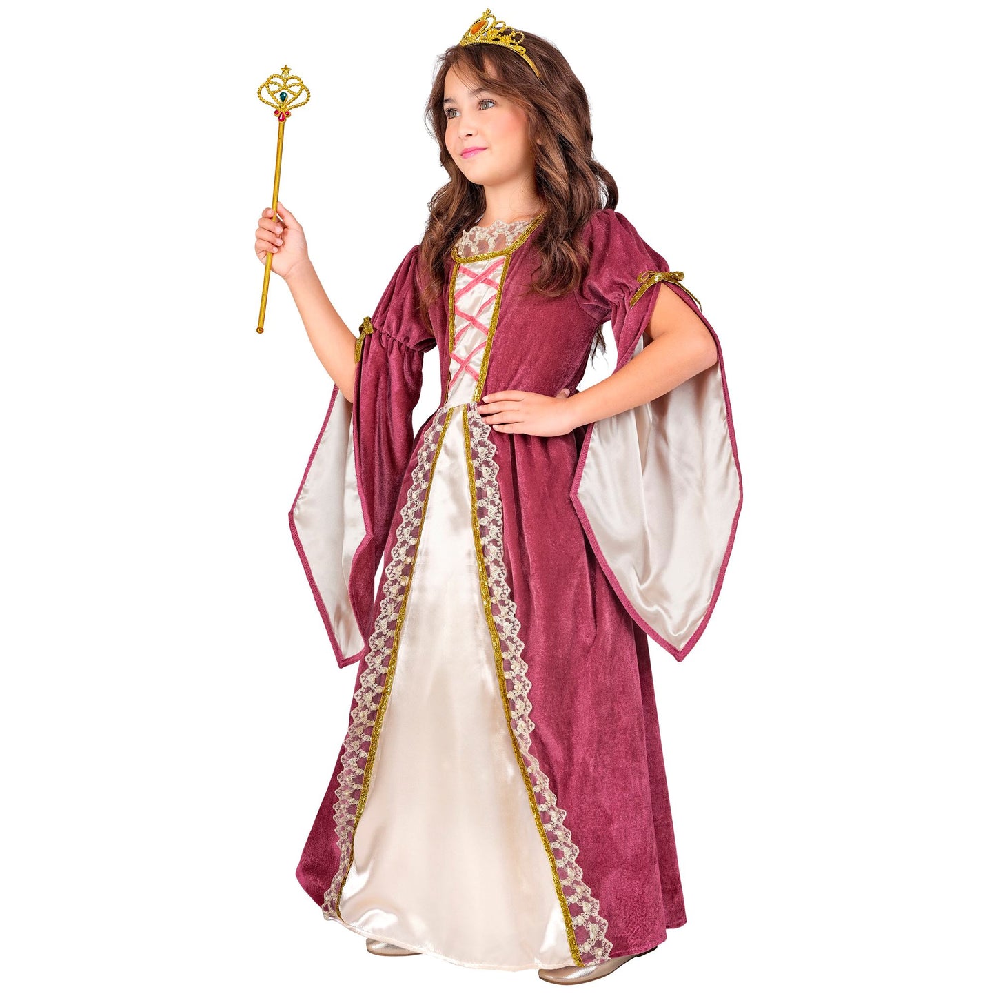 "MITTELALTER PRINZESSIN" (Kleid mit Unterrock, Krone) – Ansicht 3