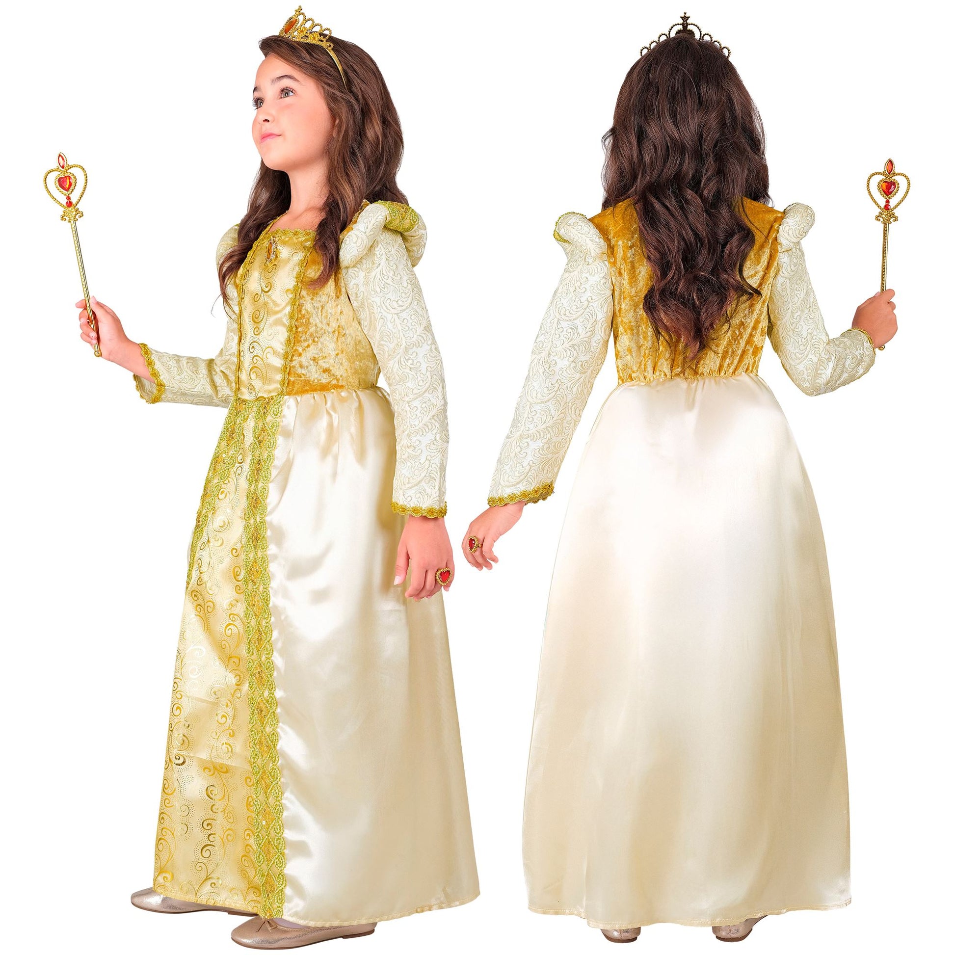 "MITTELALTER PRINZESSIN" (Kleid mit Unterrock, Krone) – Ansicht 4