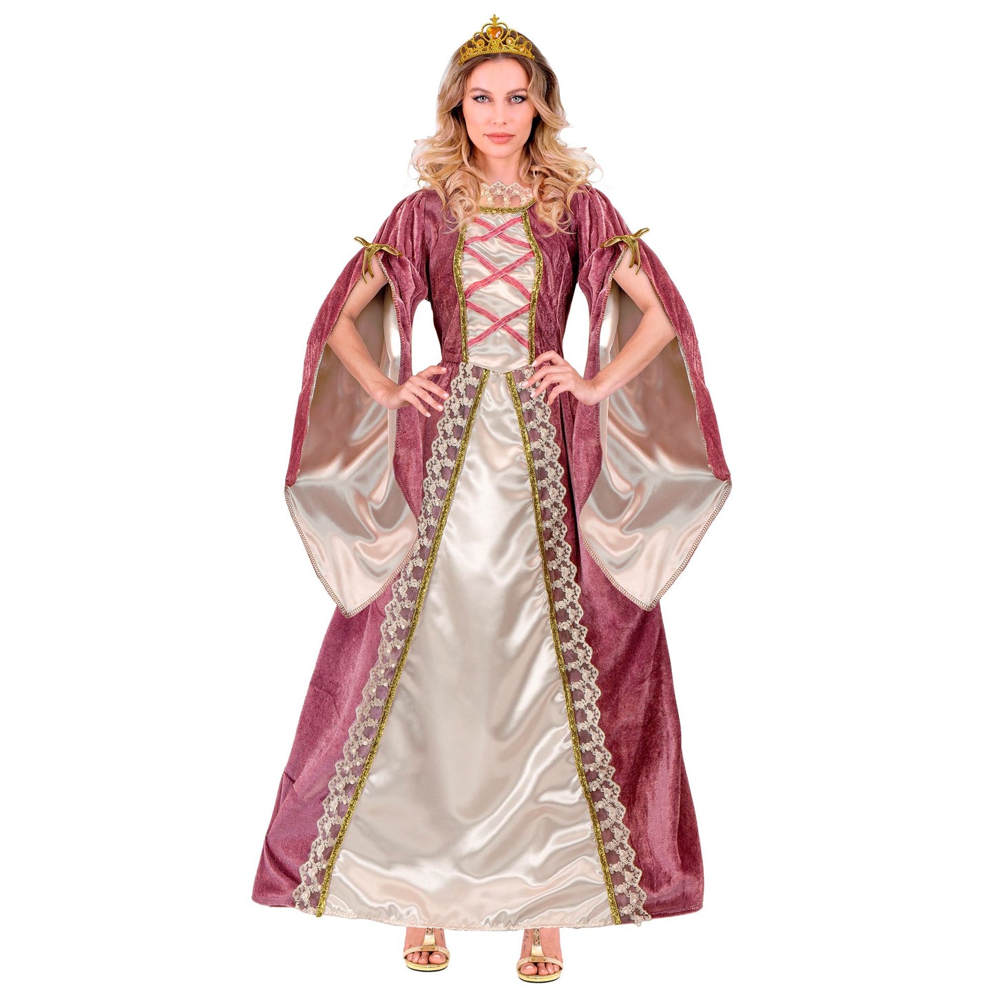 "MITTELALTER PRINZESSIN" (Kleid mit Unterrock, Krone) – Vorderansicht