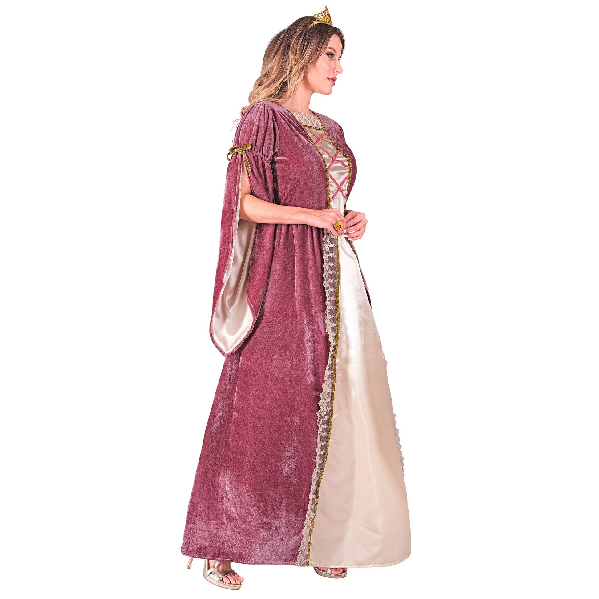 "MITTELALTER PRINZESSIN" (Kleid mit Unterrock, Krone) – Detailansicht