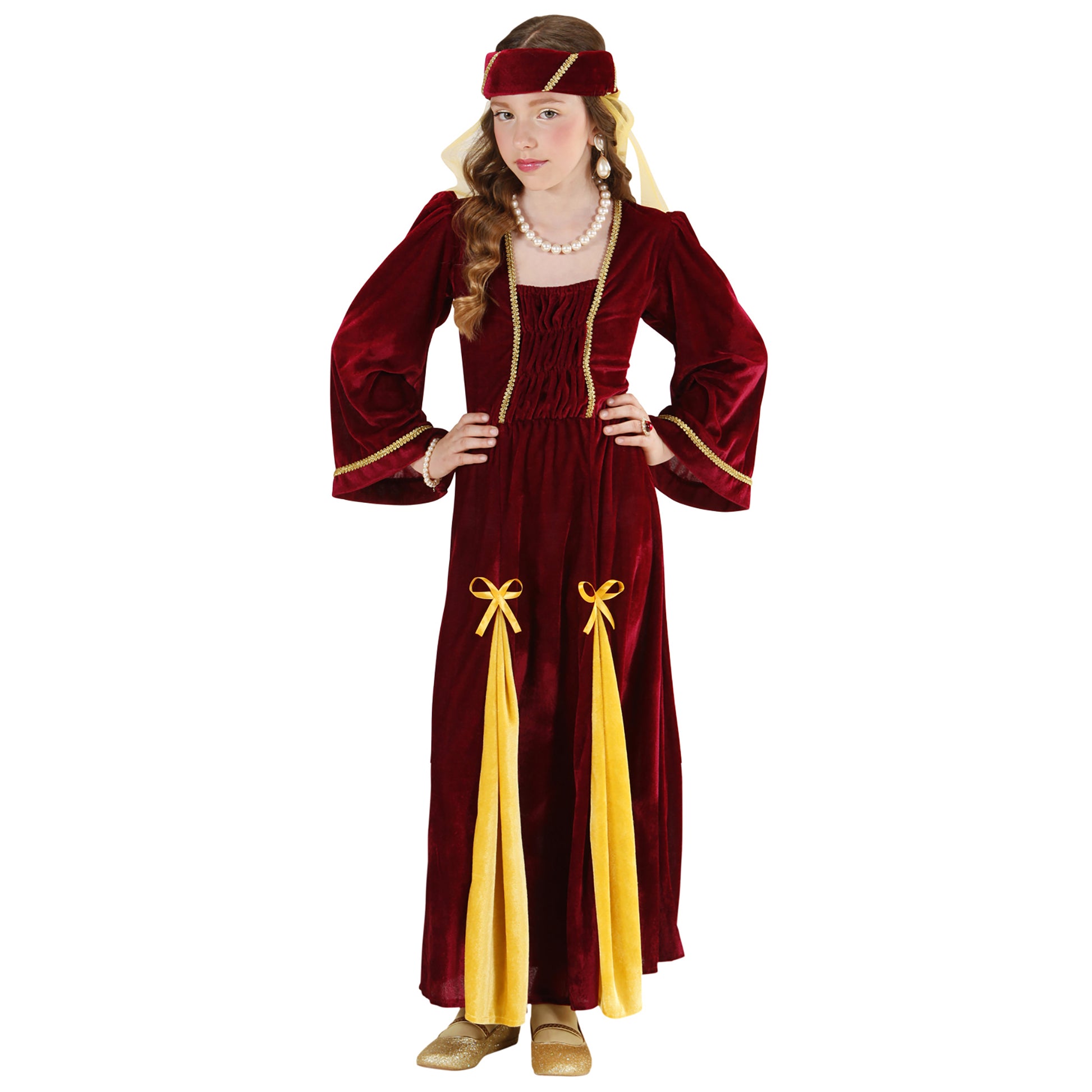 "MITTELALTERLICHE PRINZESSIN" (Kleid, Kopfbedeckung mit Schleier) – Ansicht 3