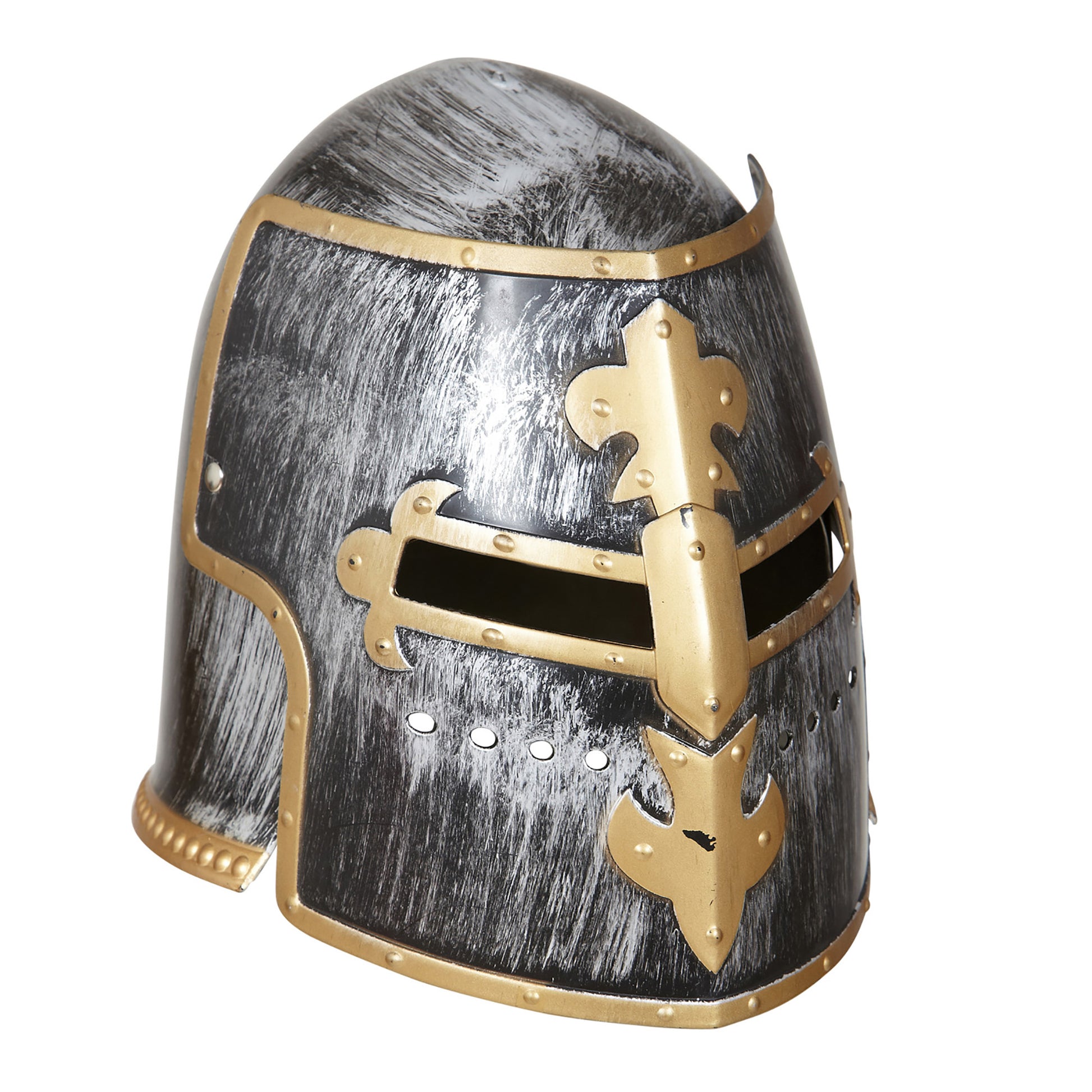 "MITTELALTERLICHER RITTER HELM MIT VISIER" aus Hartplastik - Erwachsene Größe – Vorderansicht
